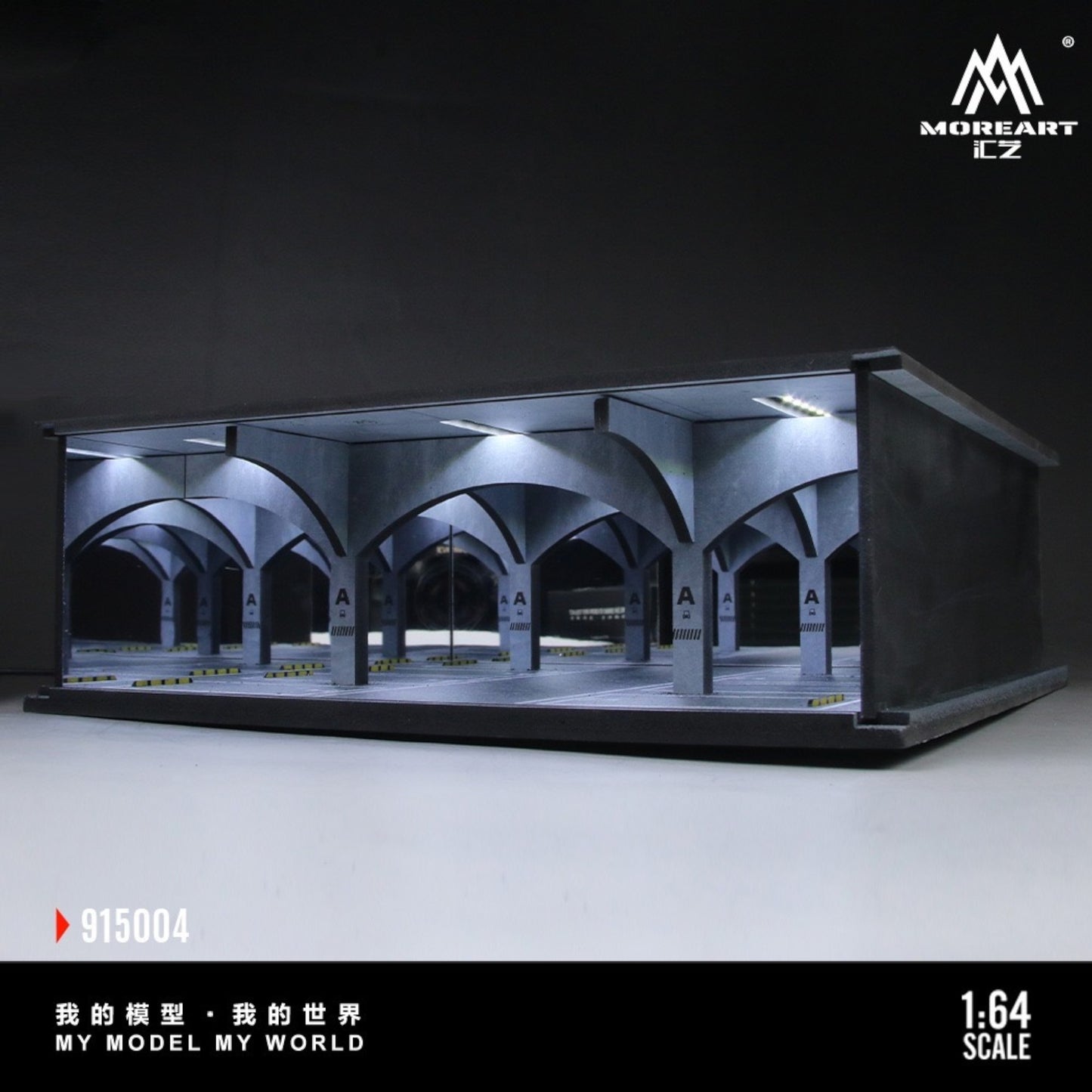 MoreArt - Pre-Order - Underground Parking Garage Diorama mit Beleuchtung - MO915004