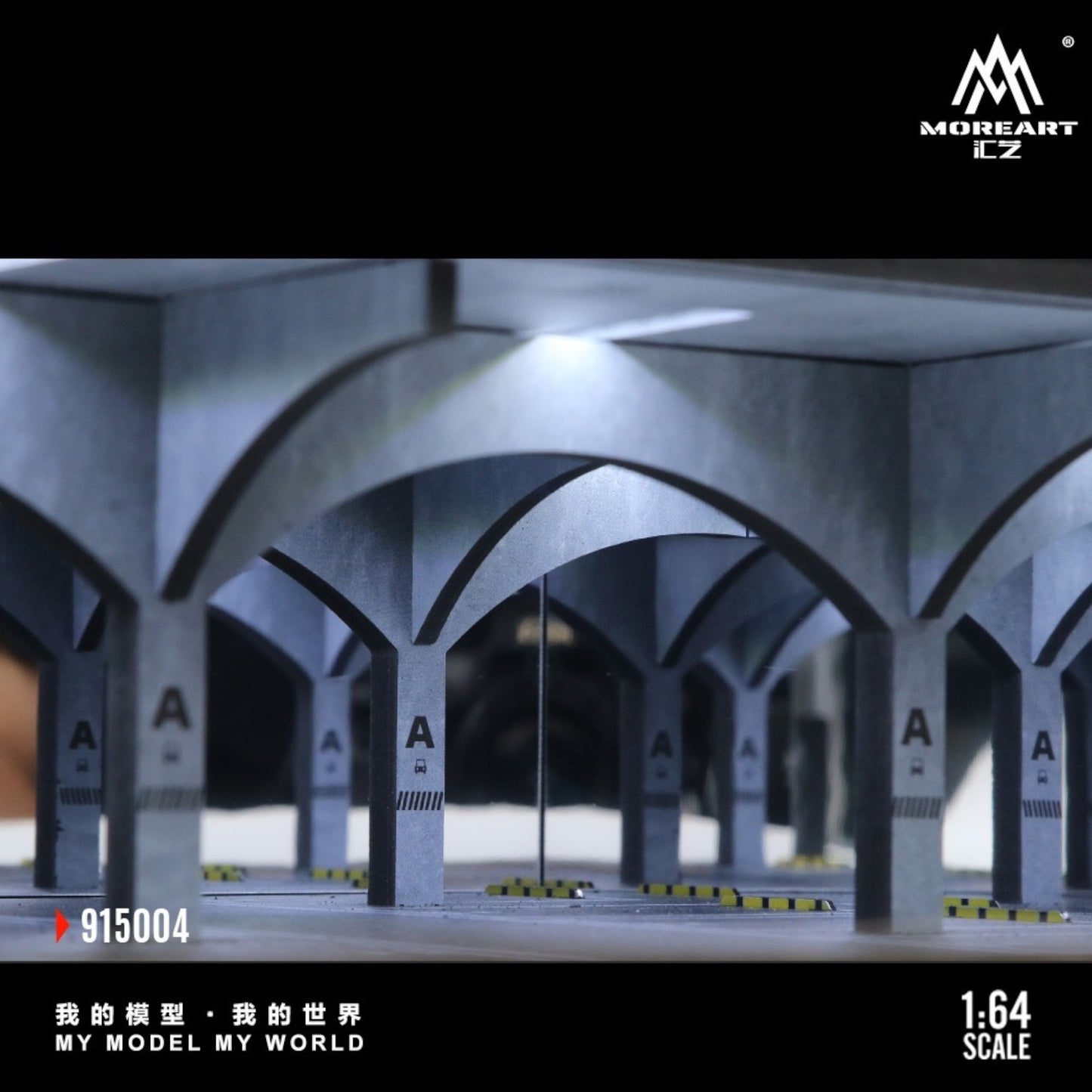 MoreArt - Pre-Order - Underground Parking Garage Diorama mit Beleuchtung - MO915004