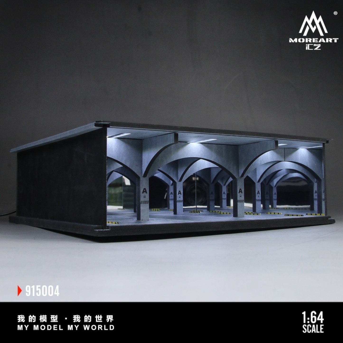 MoreArt - Pre-Order - Underground Parking Garage Diorama mit Beleuchtung - MO915004