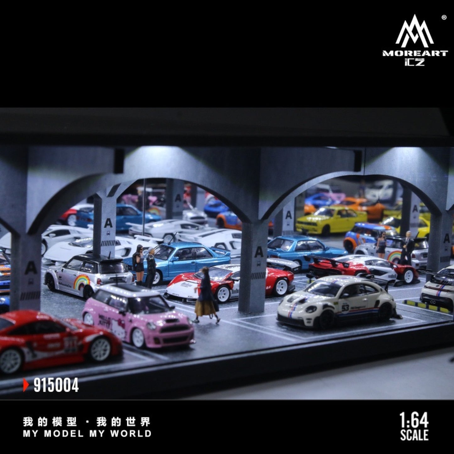 MoreArt - Pre-Order - Underground Parking Garage Diorama mit Beleuchtung - MO915004