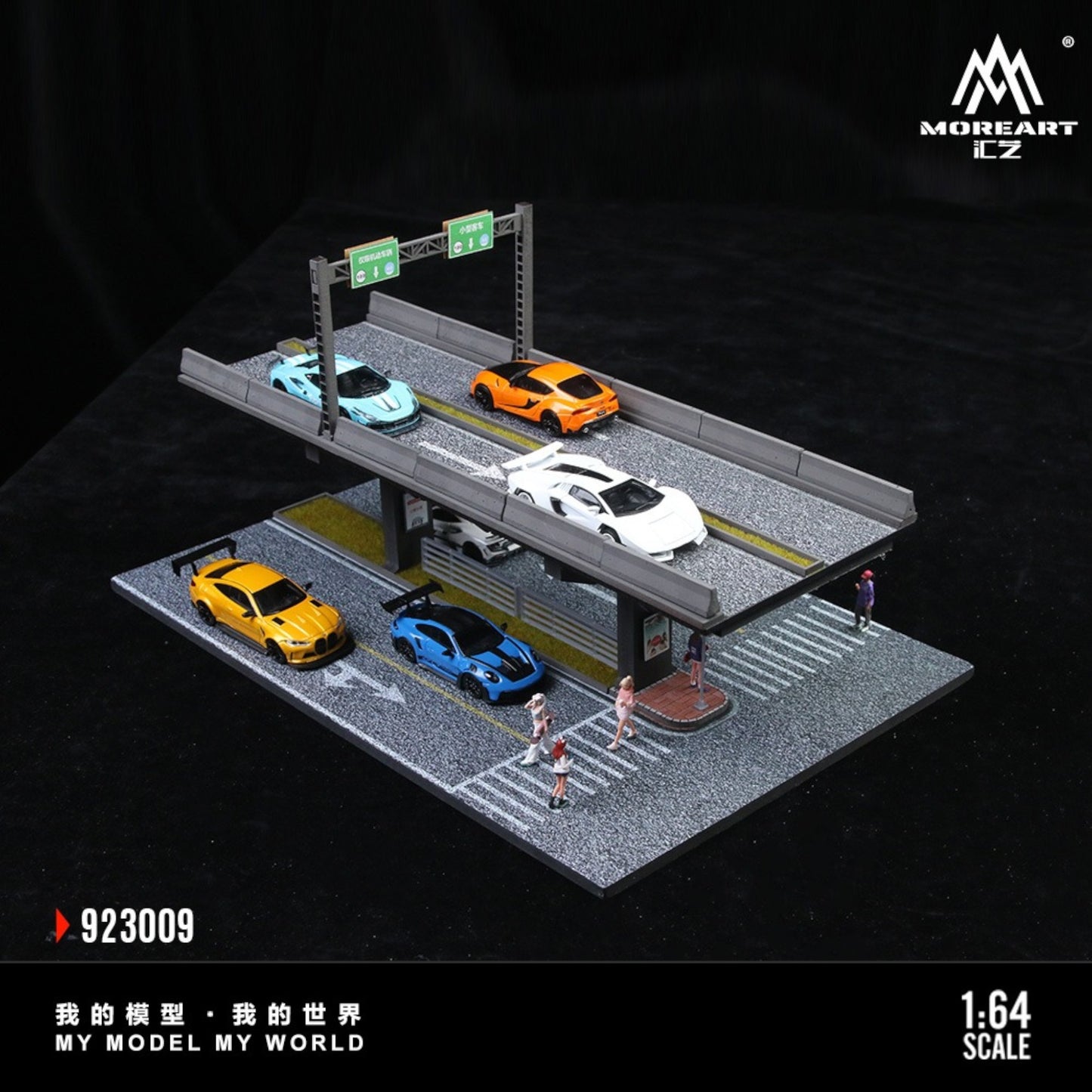 Pre-Order bis 26.08.2025 - MoreArt - Steel Frame Structure Series Parking Scene Diorama - MO923009