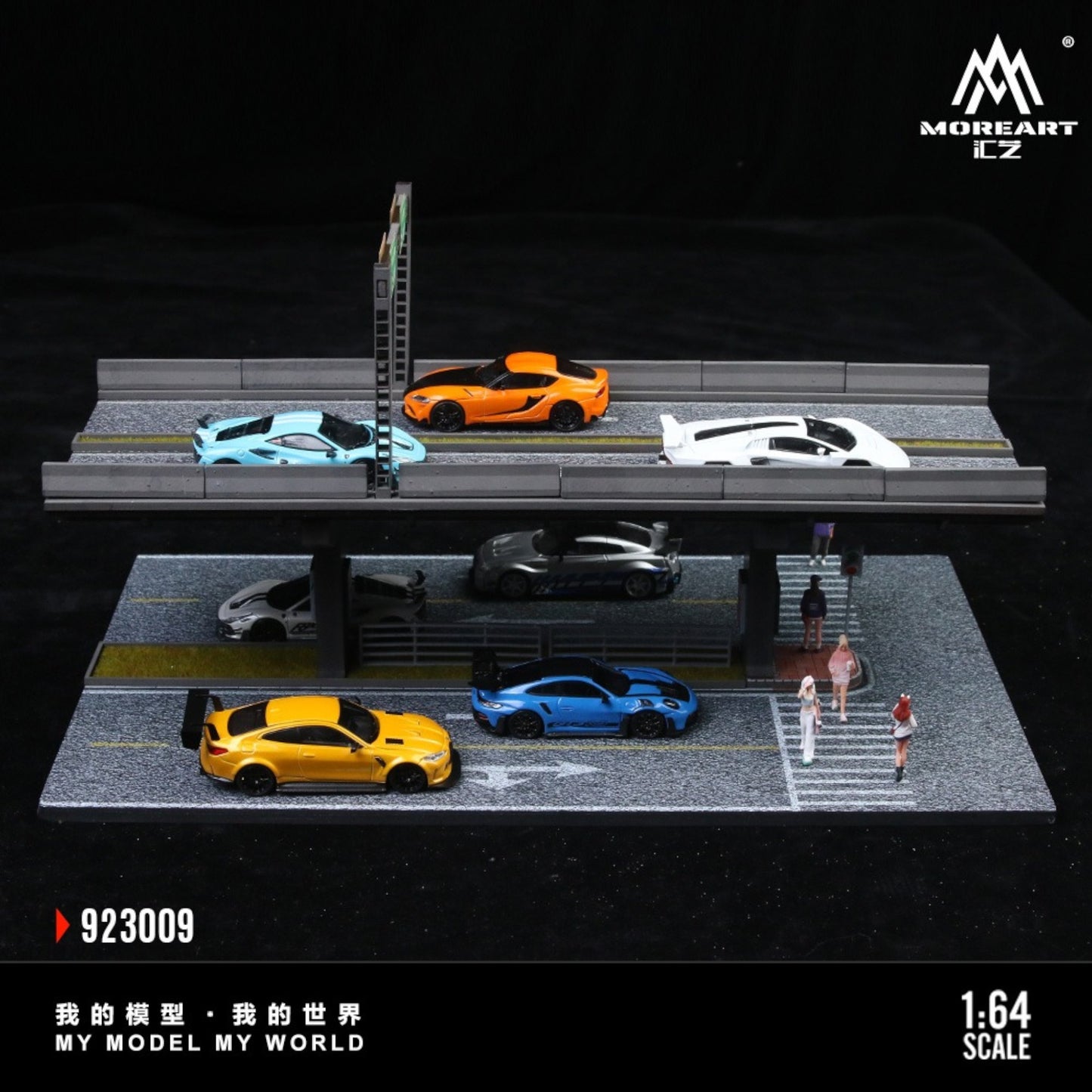 Pre-Order bis 26.08.2025 - MoreArt - Steel Frame Structure Series Parking Scene Diorama - MO923009