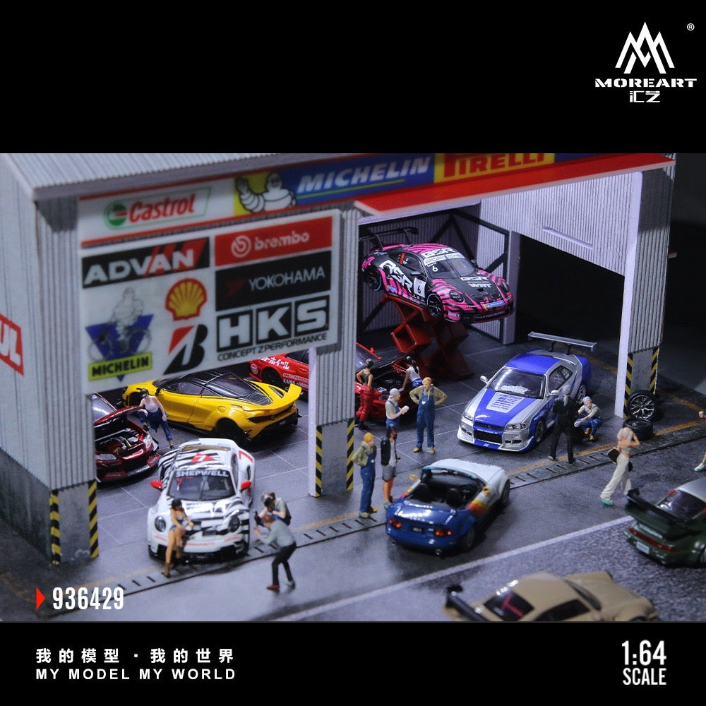 MoreArt - Pre-Order - Racing Car Repair Shop mit Beleuchtung - MO936429