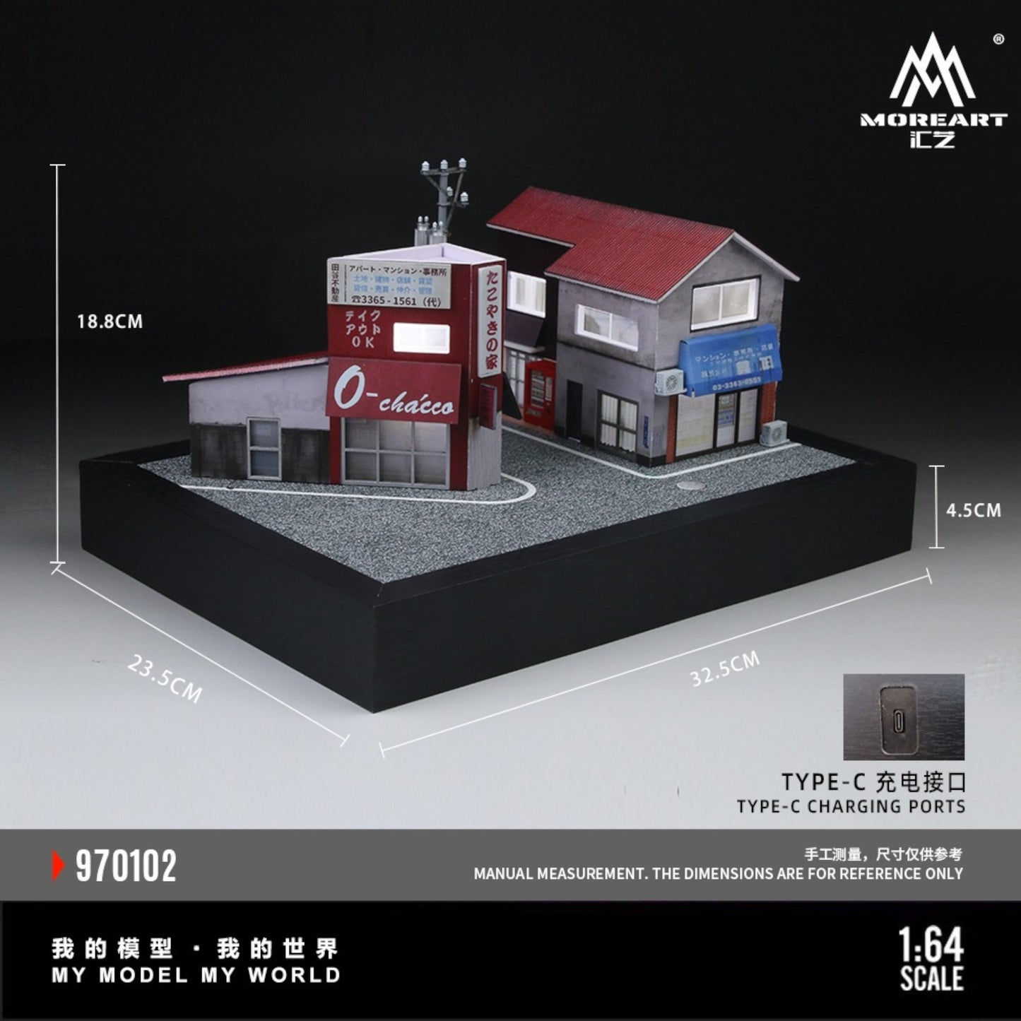 Pre-Order bis 31.08.2025 - MoreArt - Octopus Fried Rice House Replica Model Diorama mit Beleuchtung - MO970102