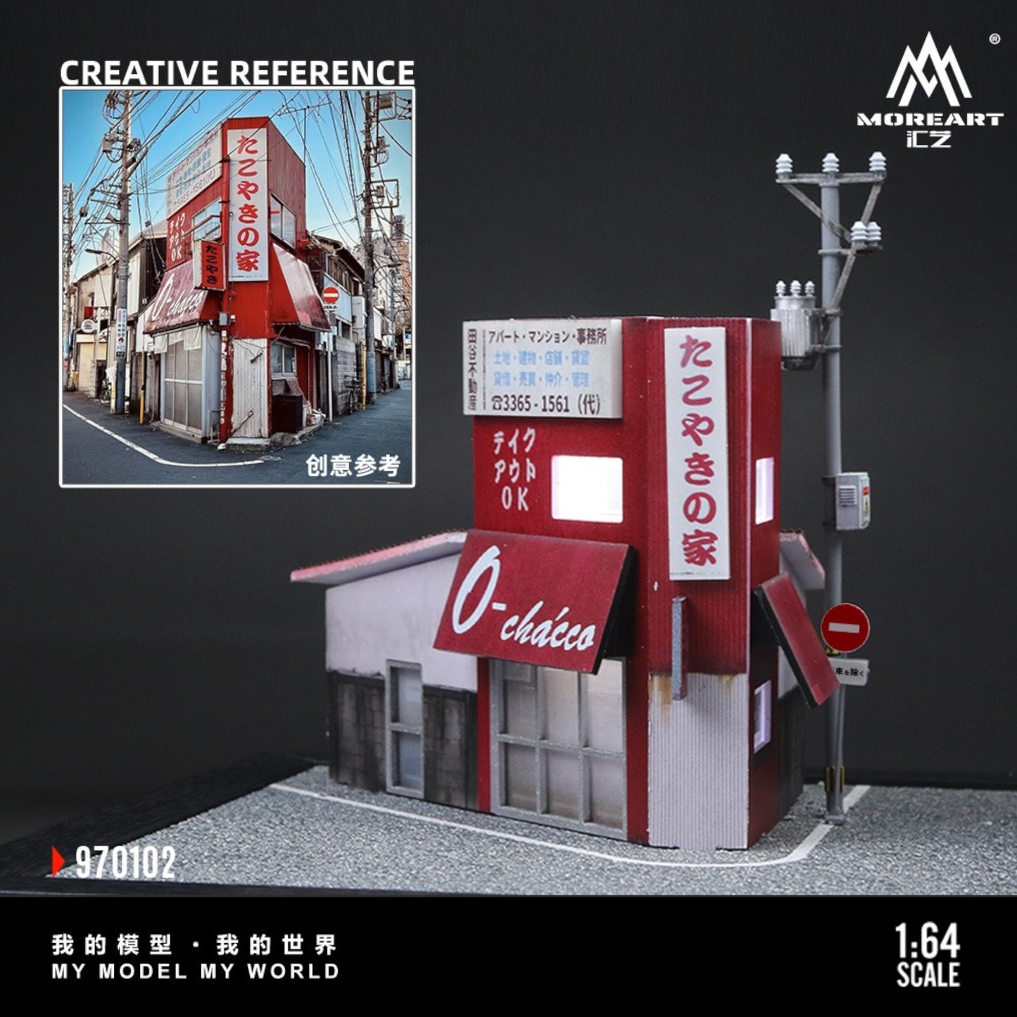 Pre-Order bis 31.08.2025 - MoreArt - Octopus Fried Rice House Replica Model Diorama mit Beleuchtung - MO970102
