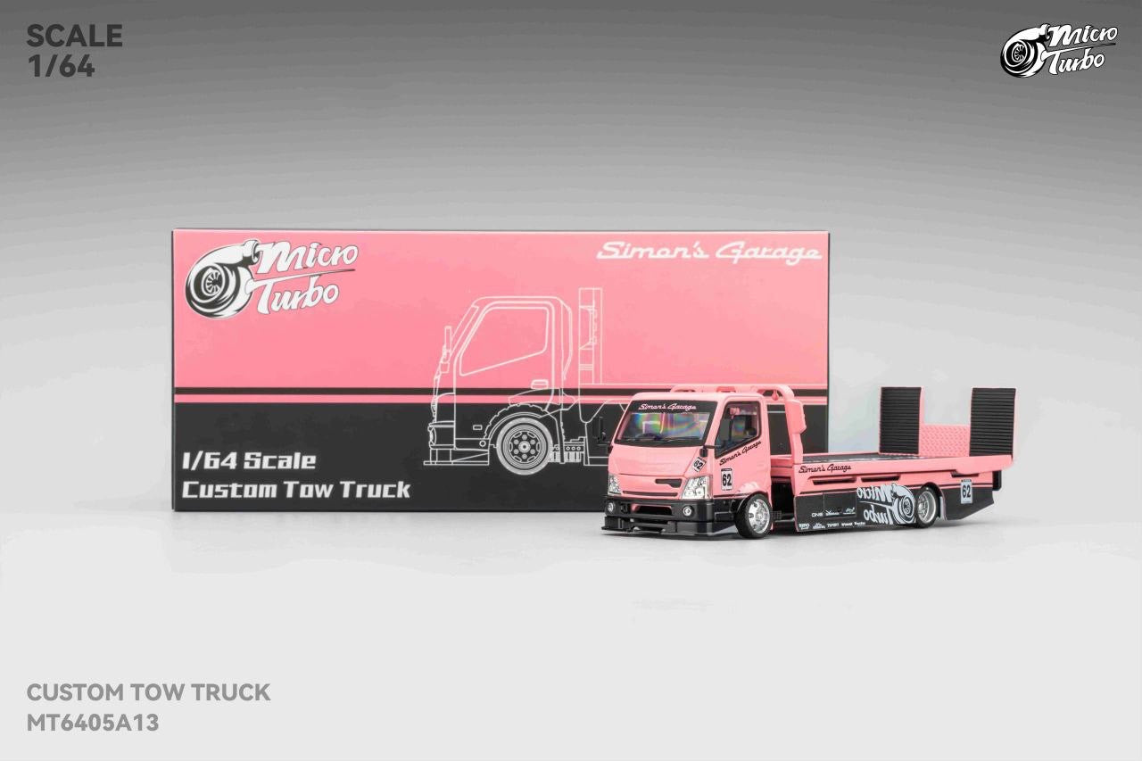 MicroTurbo - Simon Garage Set - Custom 180SX & Custom Hauler, pink