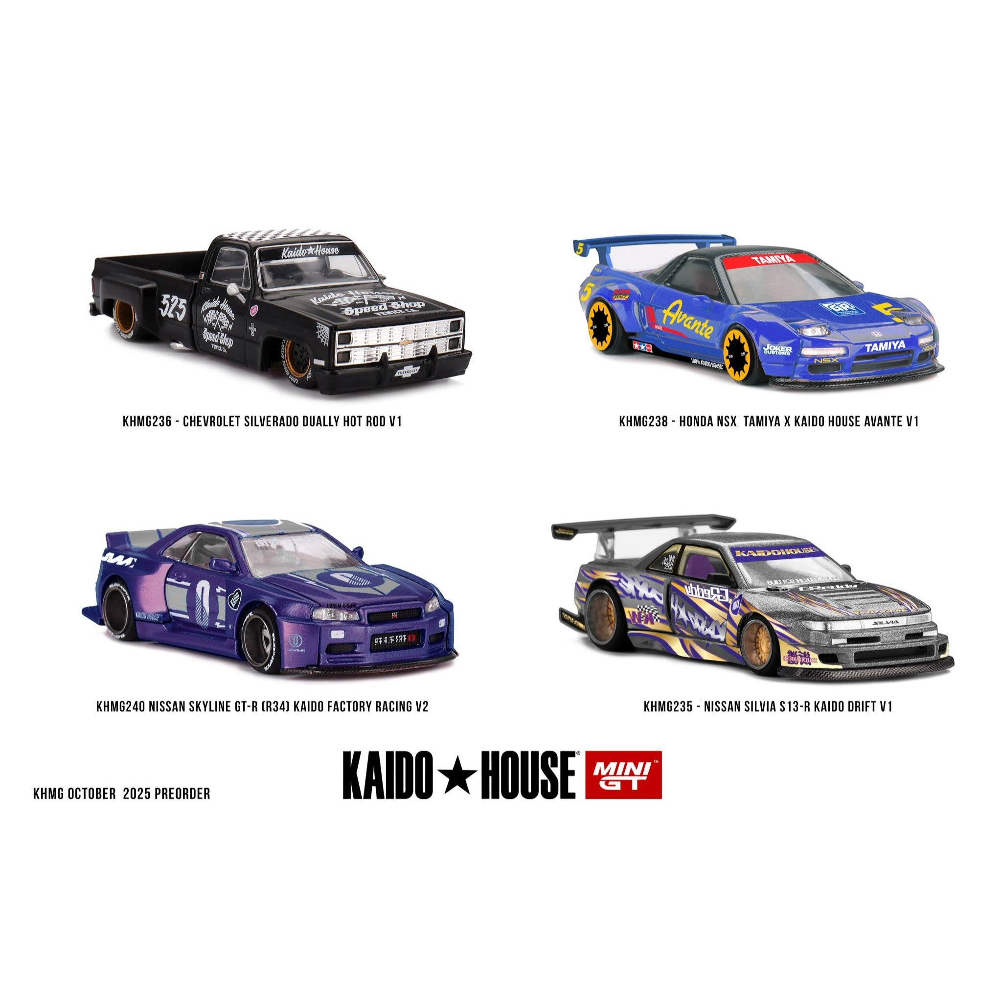Mini GT Kaido House - Pre-Order Oktober 2025 - KHMG235 / KHMG236 / KHMG238 / KHMG240