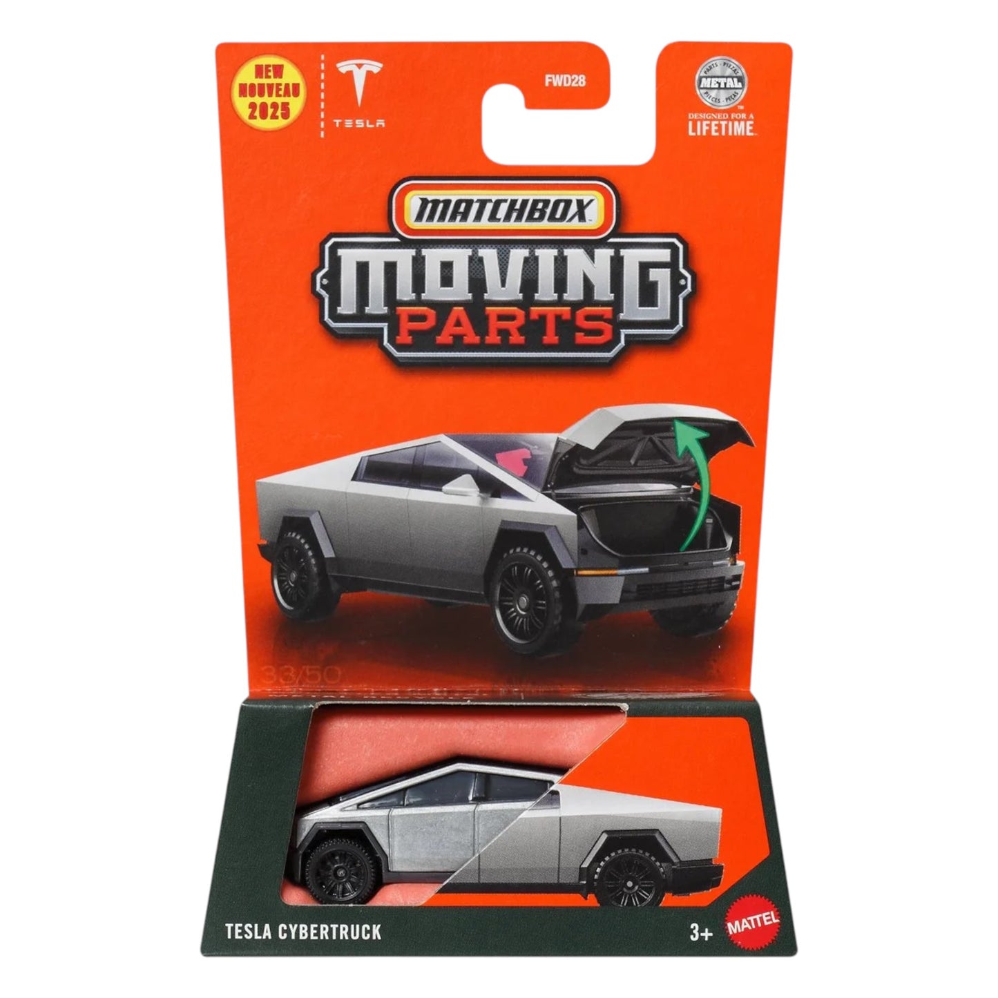 Matchbox 2025 - Moving Parts - Tesla Cybertruck - JBW54