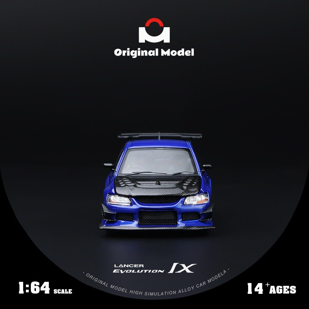 Original Model - Pre-Order - Mitsubishi EVO VI, dark-blue-carbon - OM800217