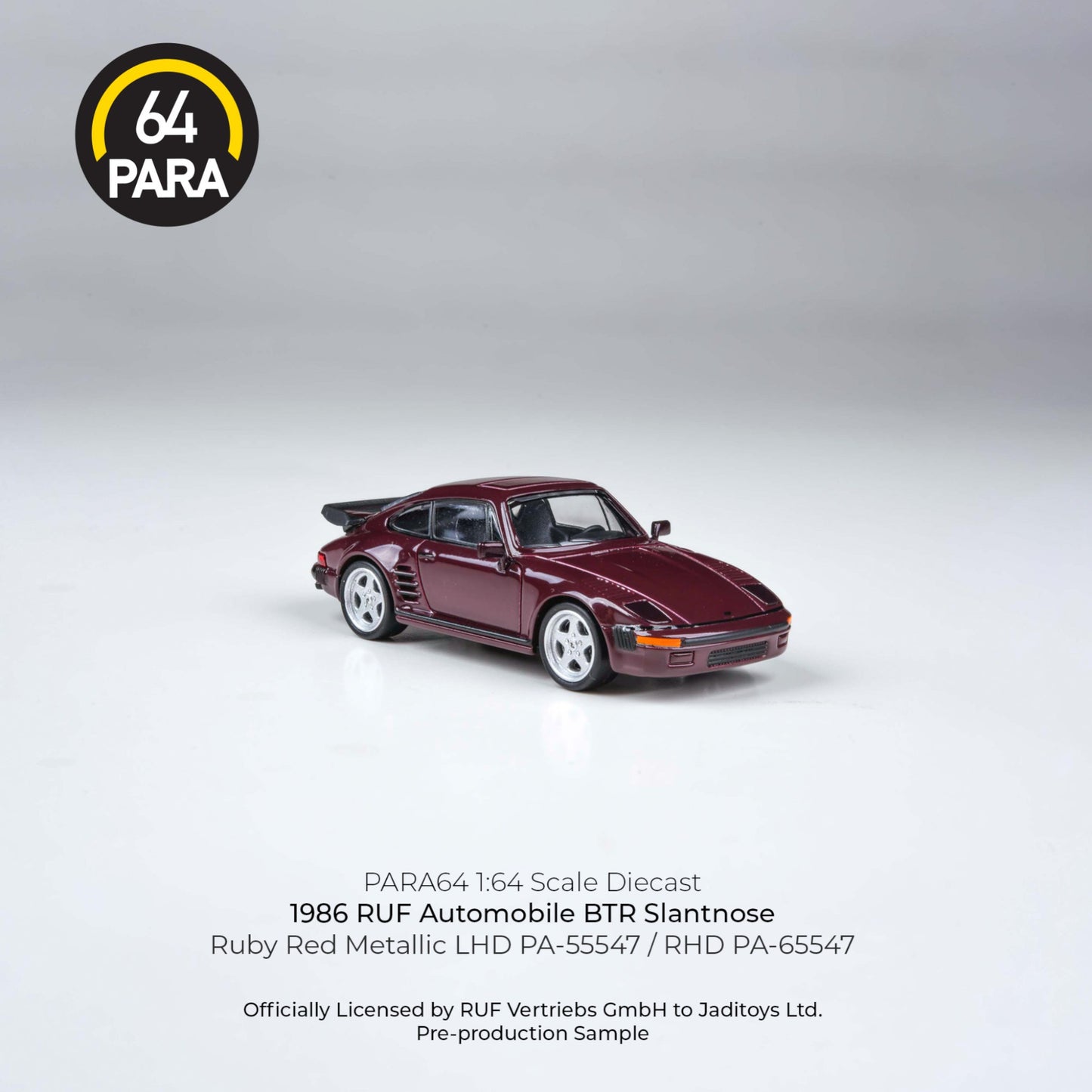 PARA64 - Pre-Order - 1986 RUF Automobile BTR Slantnose, ruby red metallic - PA-55547 (LHD)