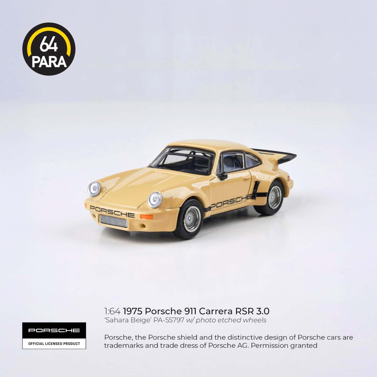PARA64 - Pre-Order - 1975 Porsche 911 Carrera RSR 3.0 - Sahara Beige - PA-55797 (LHD)