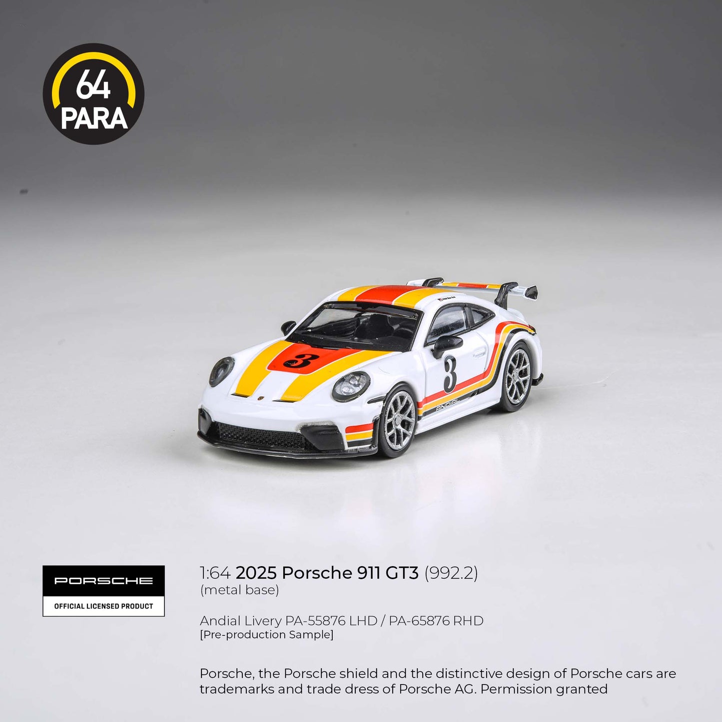 PARA64 - PORSCHE 911 GT3 (992.2), Andial Iivery - PA55876 (LHD)
