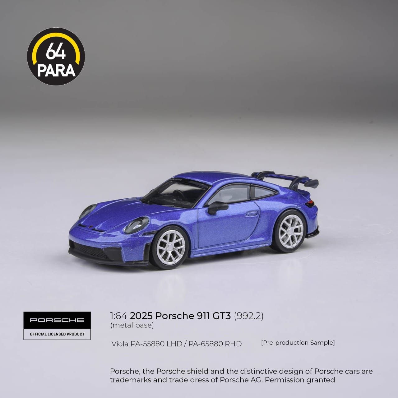 PARA64 - Pre-Order - 2025 Porsche 911 GT3 (992.2) viola - PA-55880