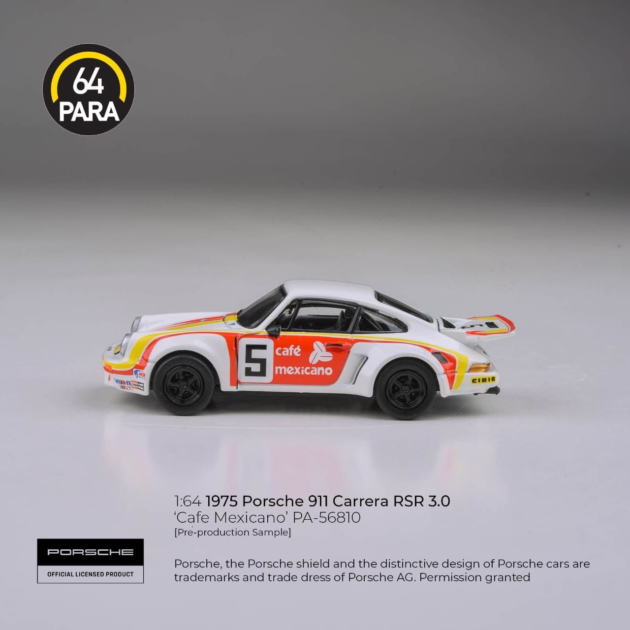 PARA64 - Pre-Order - 1975 Porsche 911 Carrera RSR 3.0 - Cafe Mexicano - PA-56810