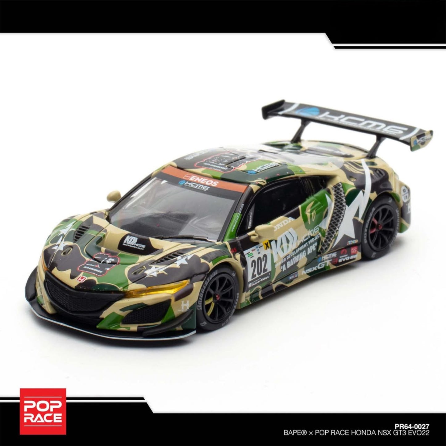 Pop Race - Pre-Order - HONDA NSX GT3 EVO22 KCMG BATHING APE - PR640027