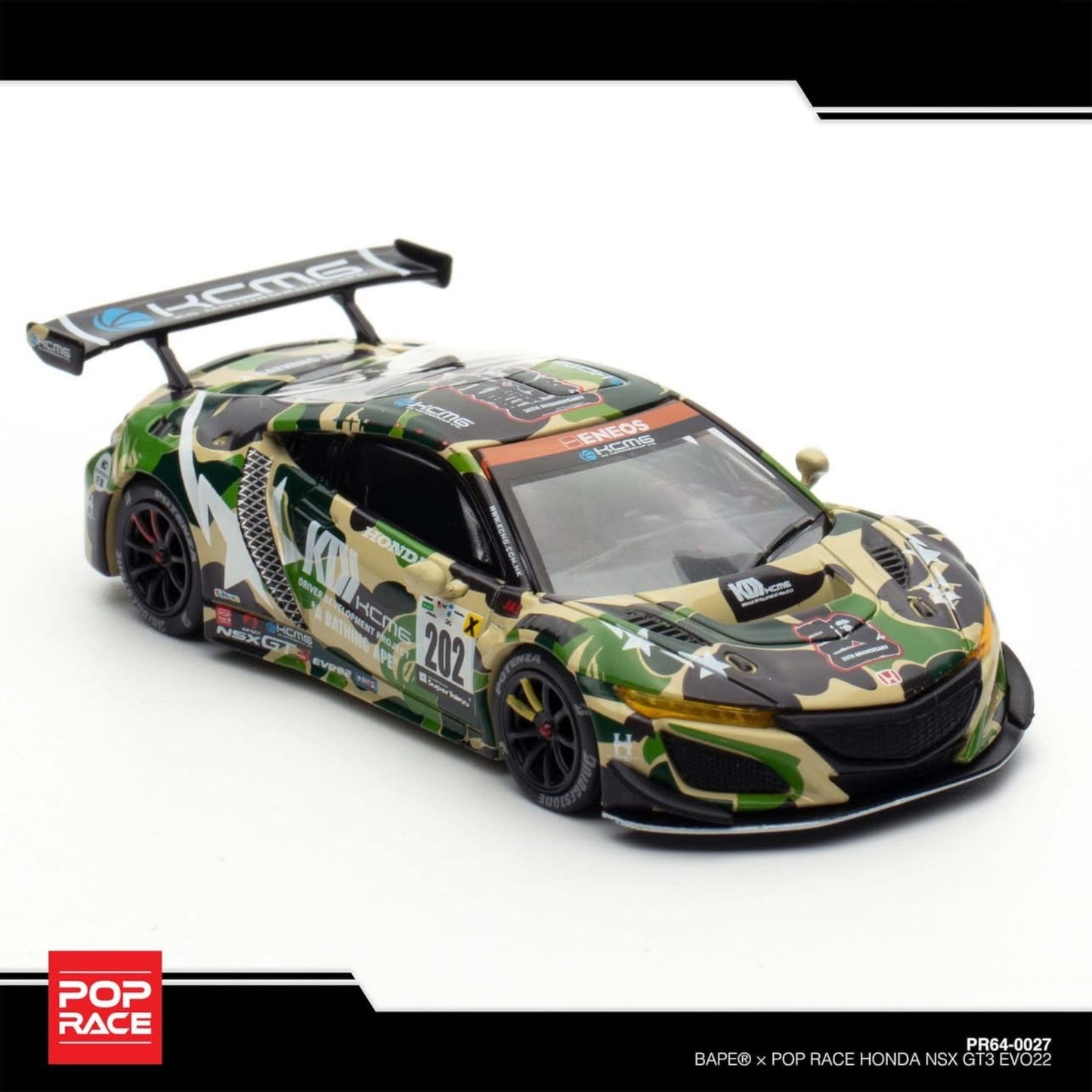 Pop Race - Pre-Order - HONDA NSX GT3 EVO22 KCMG BATHING APE - PR640027