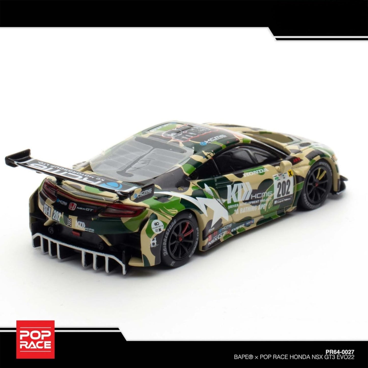 Pop Race - Pre-Order - HONDA NSX GT3 EVO22 KCMG BATHING APE - PR640027