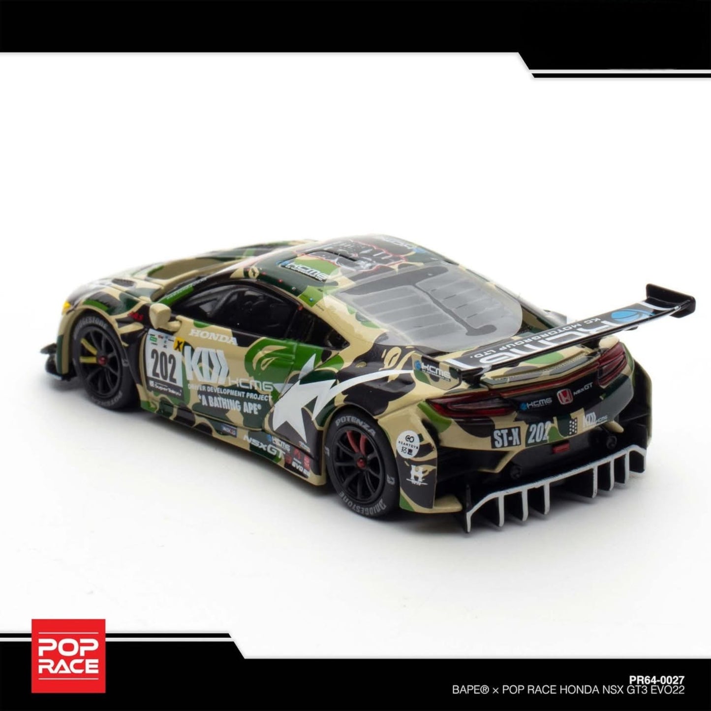Pop Race - Pre-Order - HONDA NSX GT3 EVO22 KCMG BATHING APE - PR640027