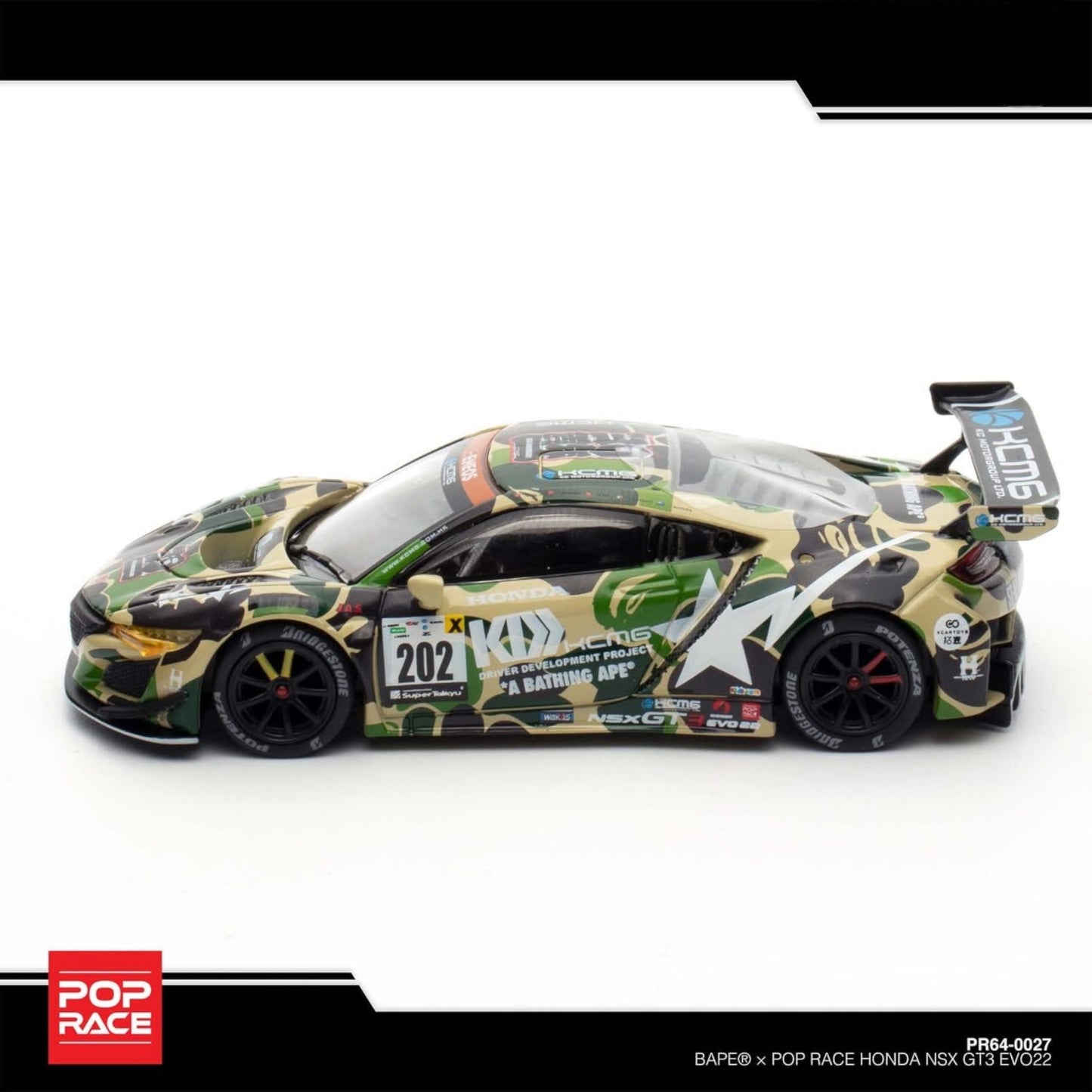 Pop Race - Pre-Order - HONDA NSX GT3 EVO22 KCMG BATHING APE - PR640027