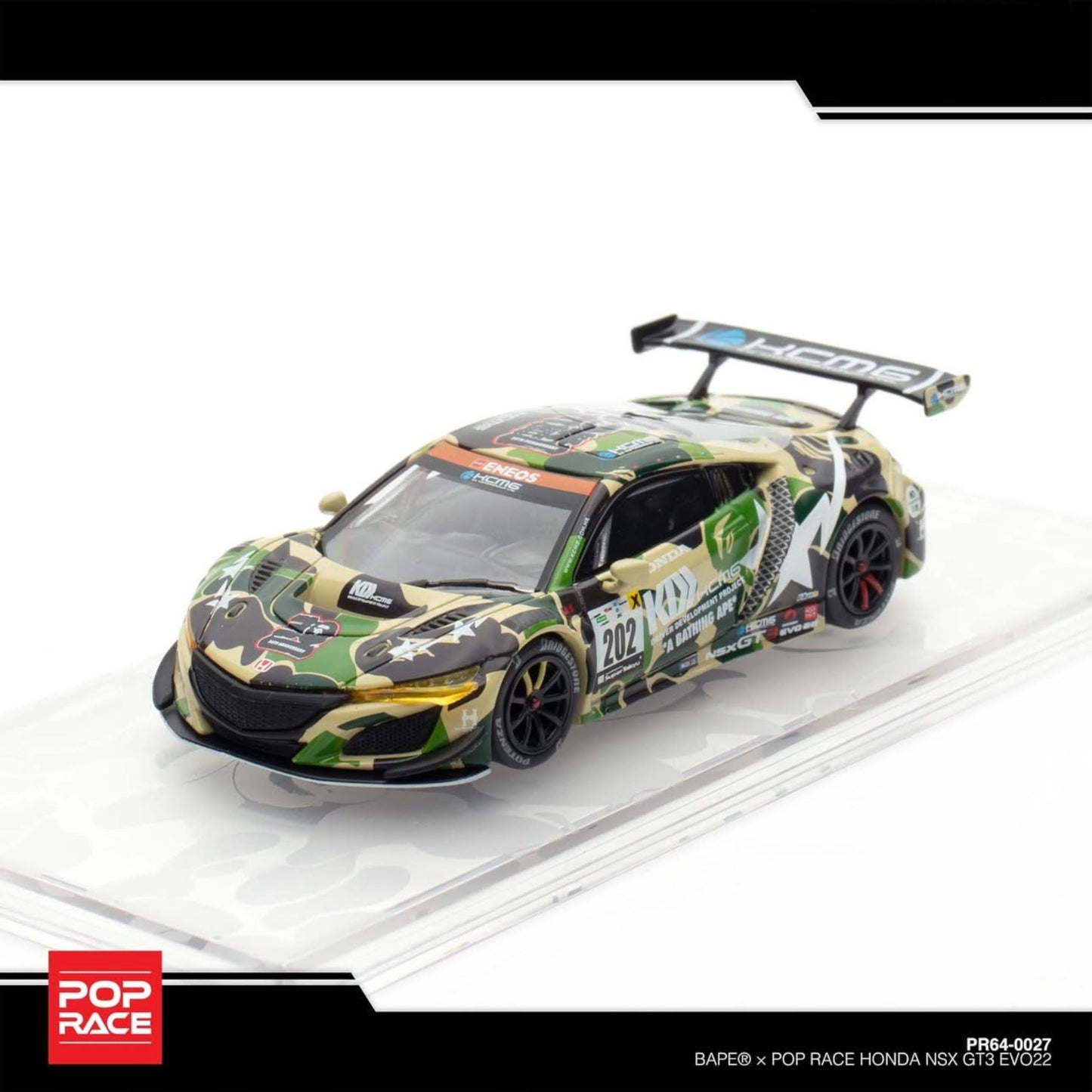Pop Race - Pre-Order - HONDA NSX GT3 EVO22 KCMG BATHING APE - PR640027