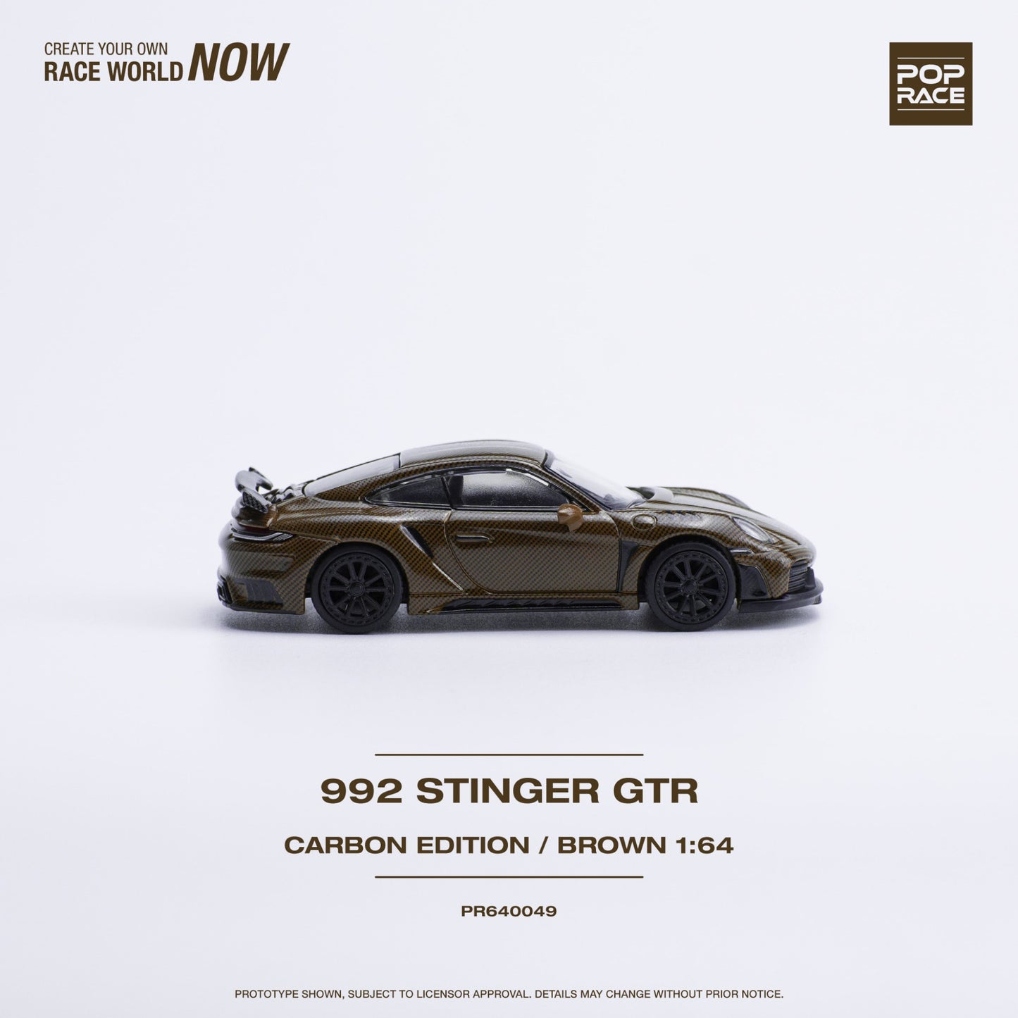 Pop Race - Stinger 992 GTR *Carbon Edition*, brown - PR640049 - 1:64