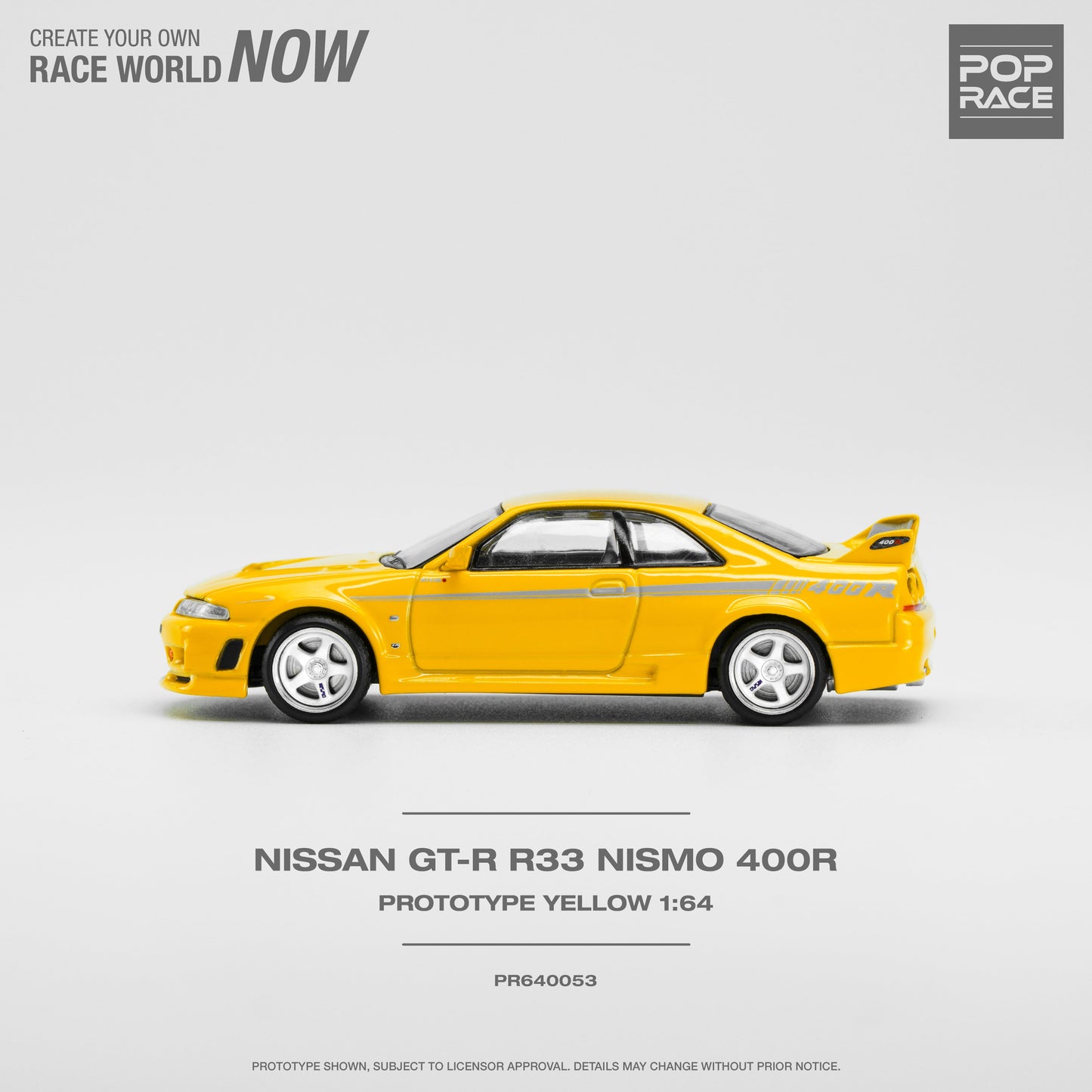 Pop Race - Nissan Skyline GT-R Nismo 400R, yellow - PR640053 - 1:64