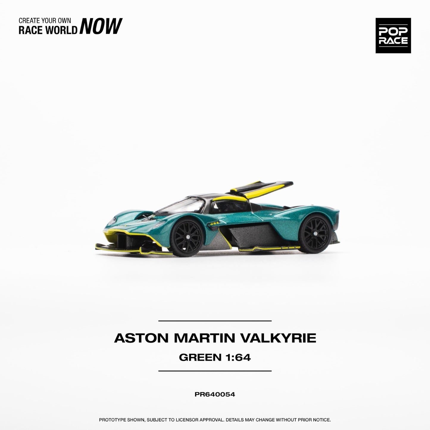 Pop Race - Aston Martin Valkyrie, viridian green - PR640054 - 1:64