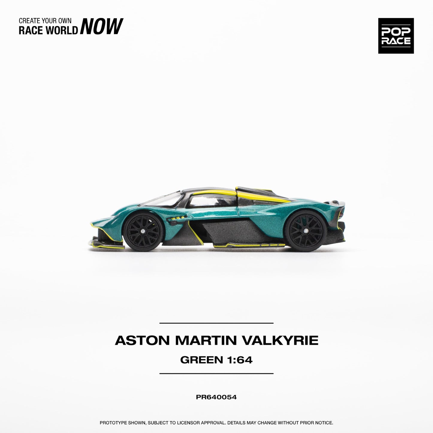 Pop Race - Aston Martin Valkyrie, viridian green - PR640054 - 1:64