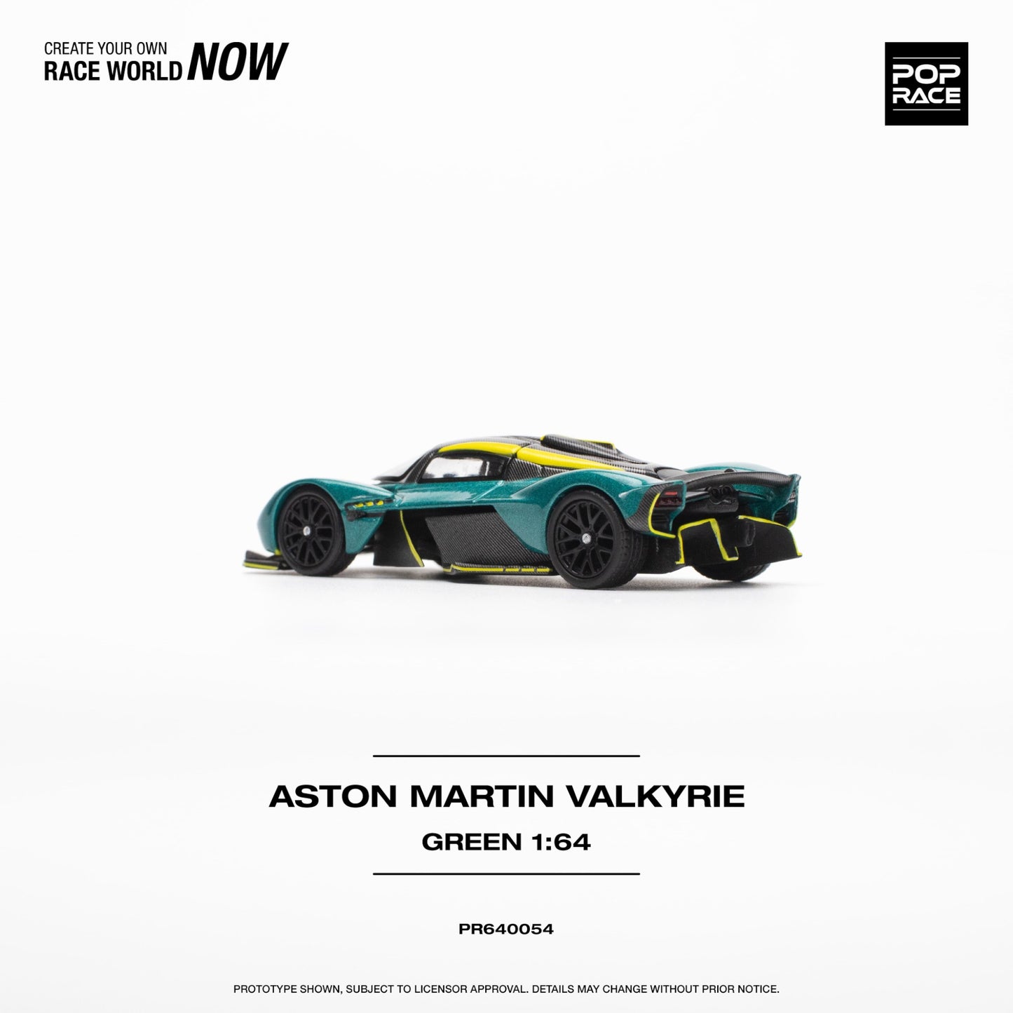 Pop Race - Aston Martin Valkyrie, viridian green - PR640054 - 1:64