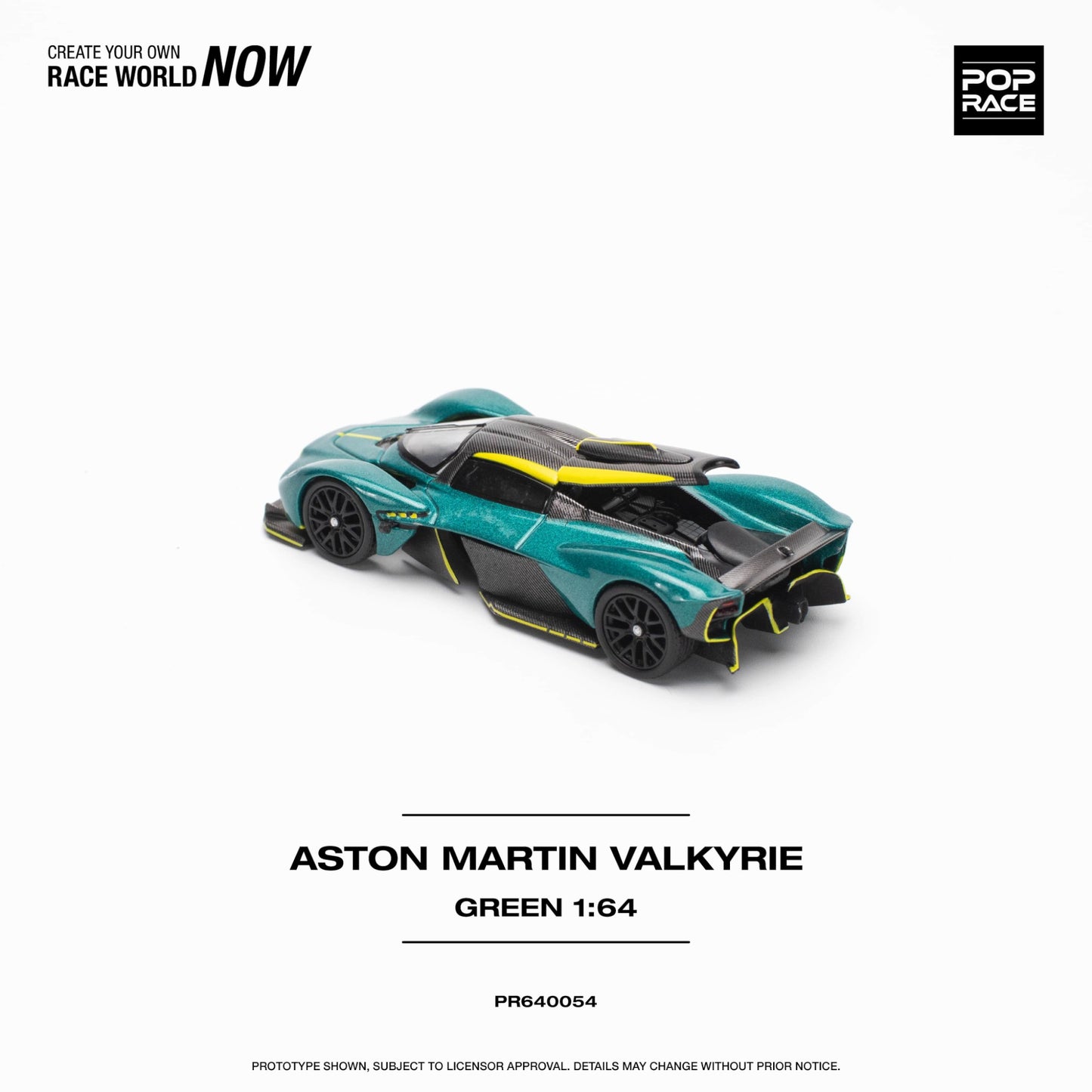 Pop Race - Aston Martin Valkyrie, viridian green - PR640054 - 1:64