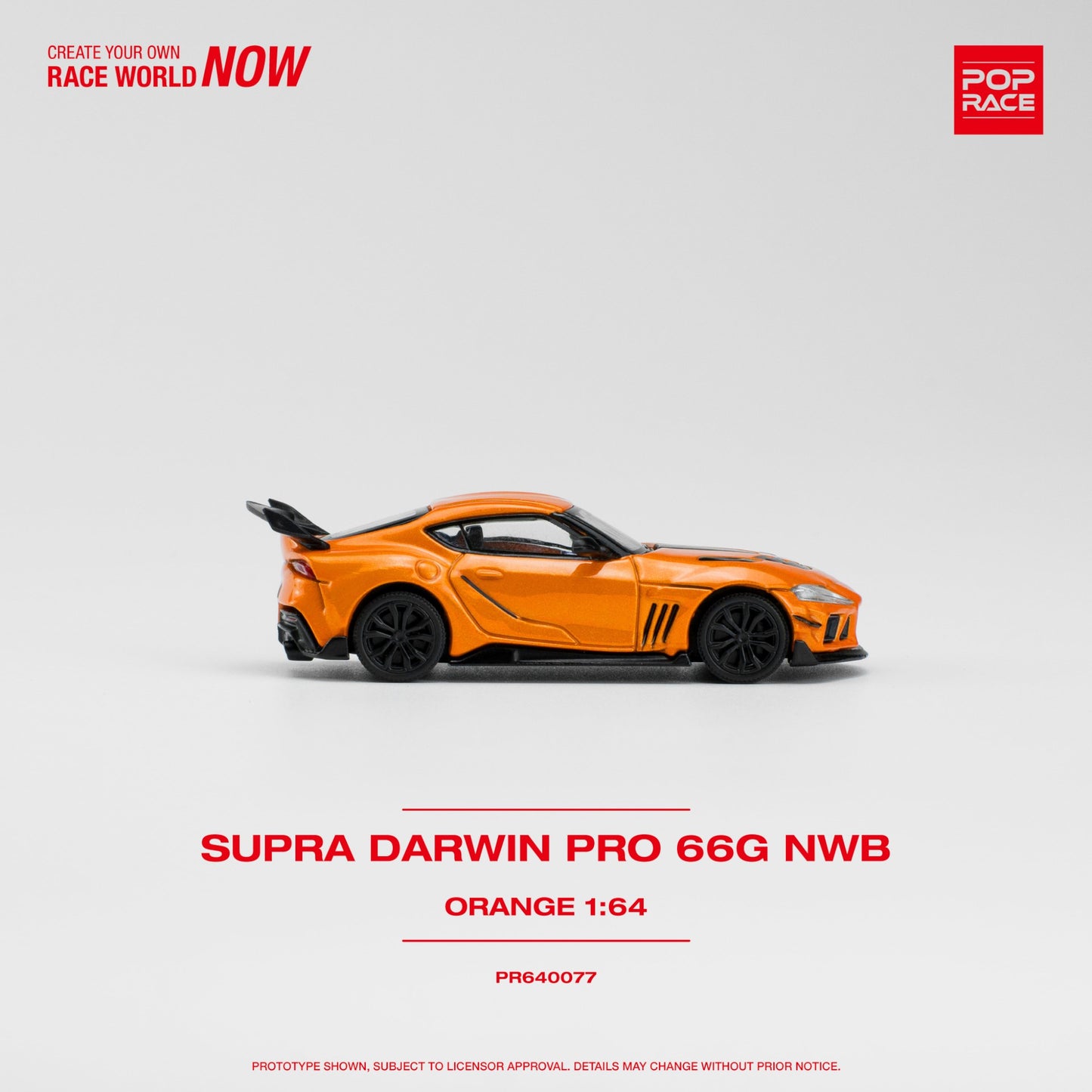 Pop Race - Toyota Supra Darwin Pro 66G NWB, orange - PR640077 - 1:64