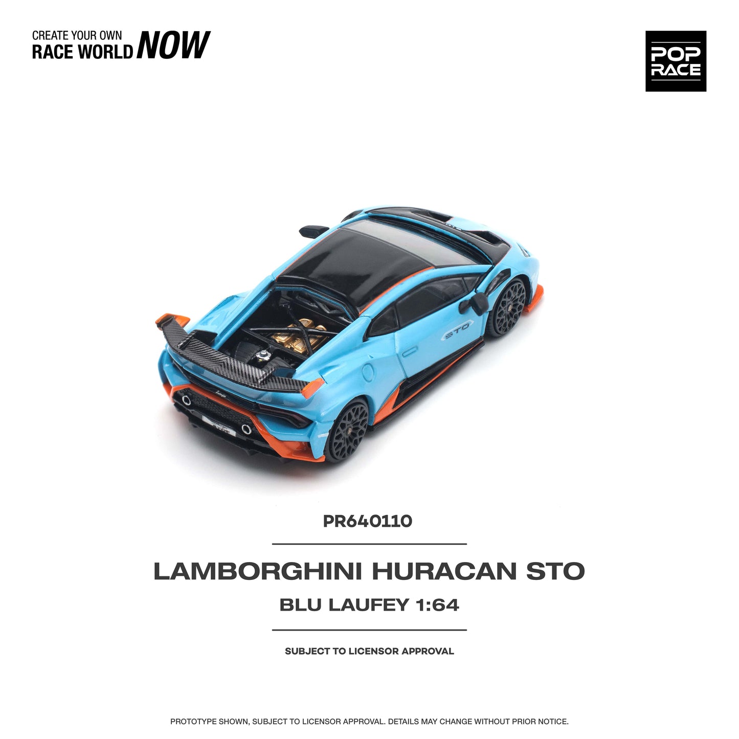 Pop Race - Lamborghini Huracan, STO blu laufey - PR640110 - 1:64