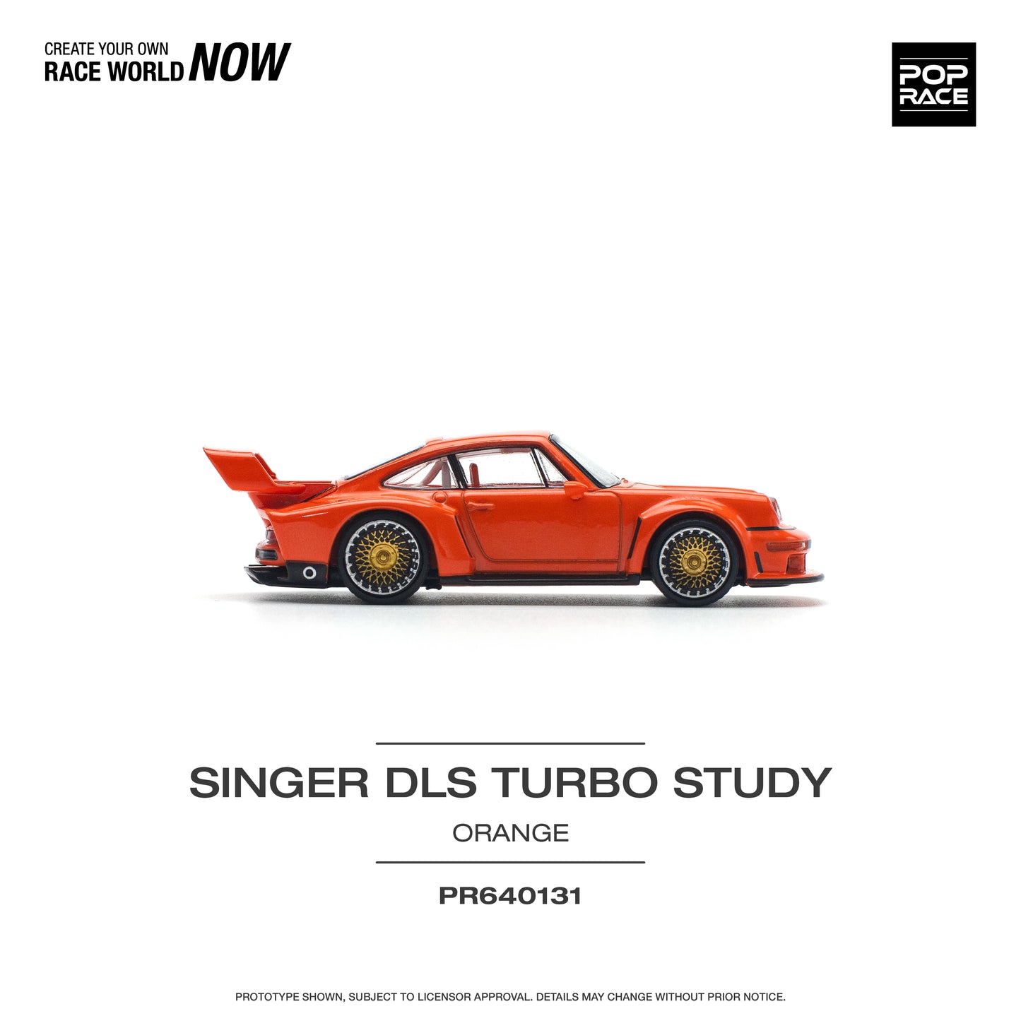 Pop Race - Pre-Order - Porsche Singer DLS Turbo (Track), orange - PR640131 - 1:64