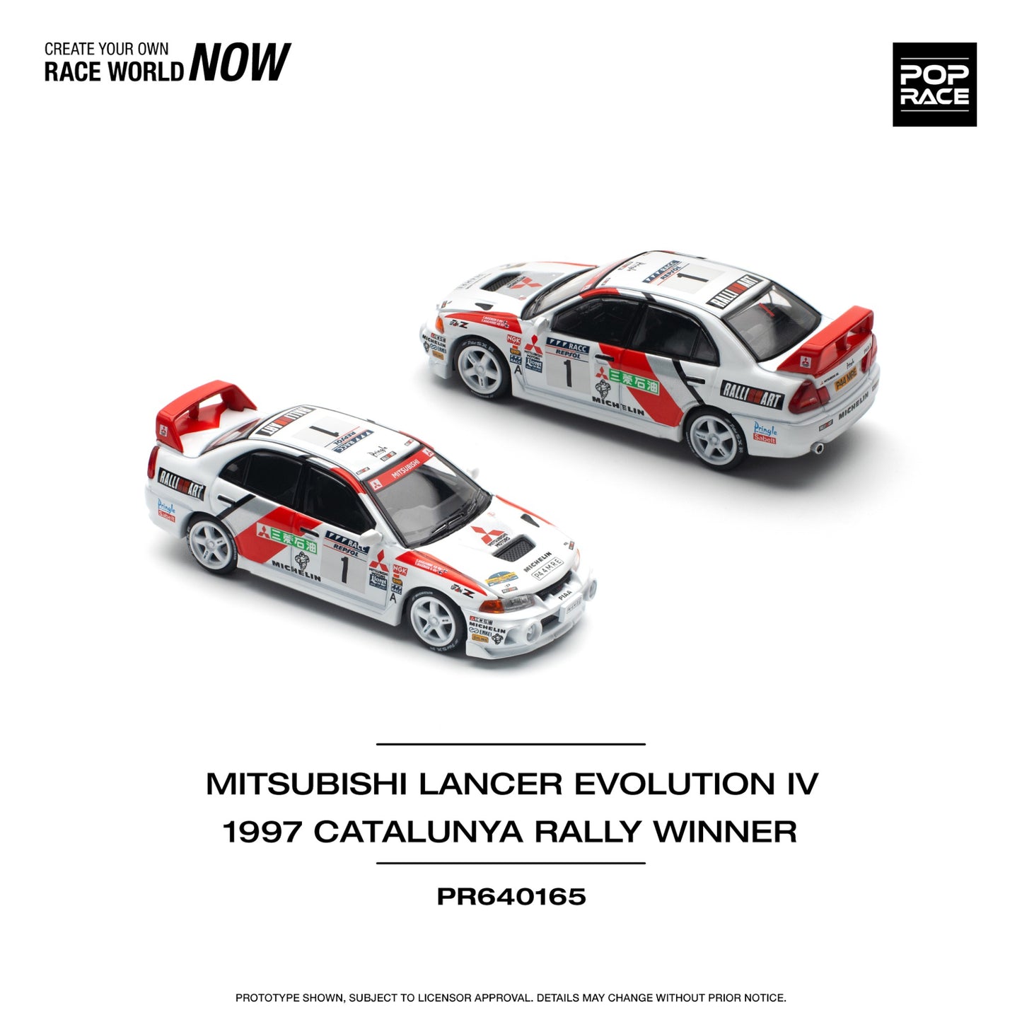 Pop Race - Mitsubishi Lancer Evolution IV - PR640165 - 1:64