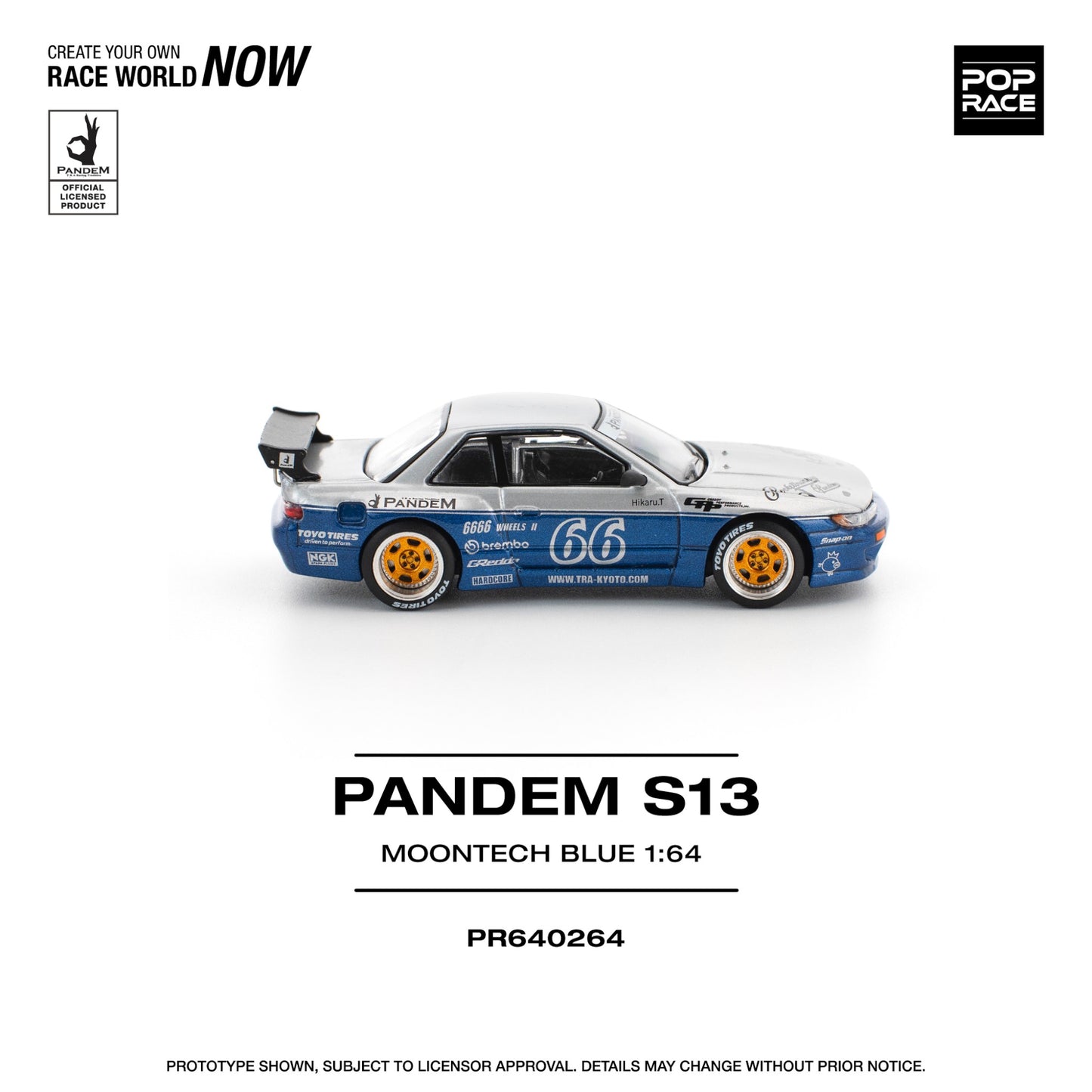Pop Race - Pre-Order - Pandem Silvia S13, moontech blue - PR640264