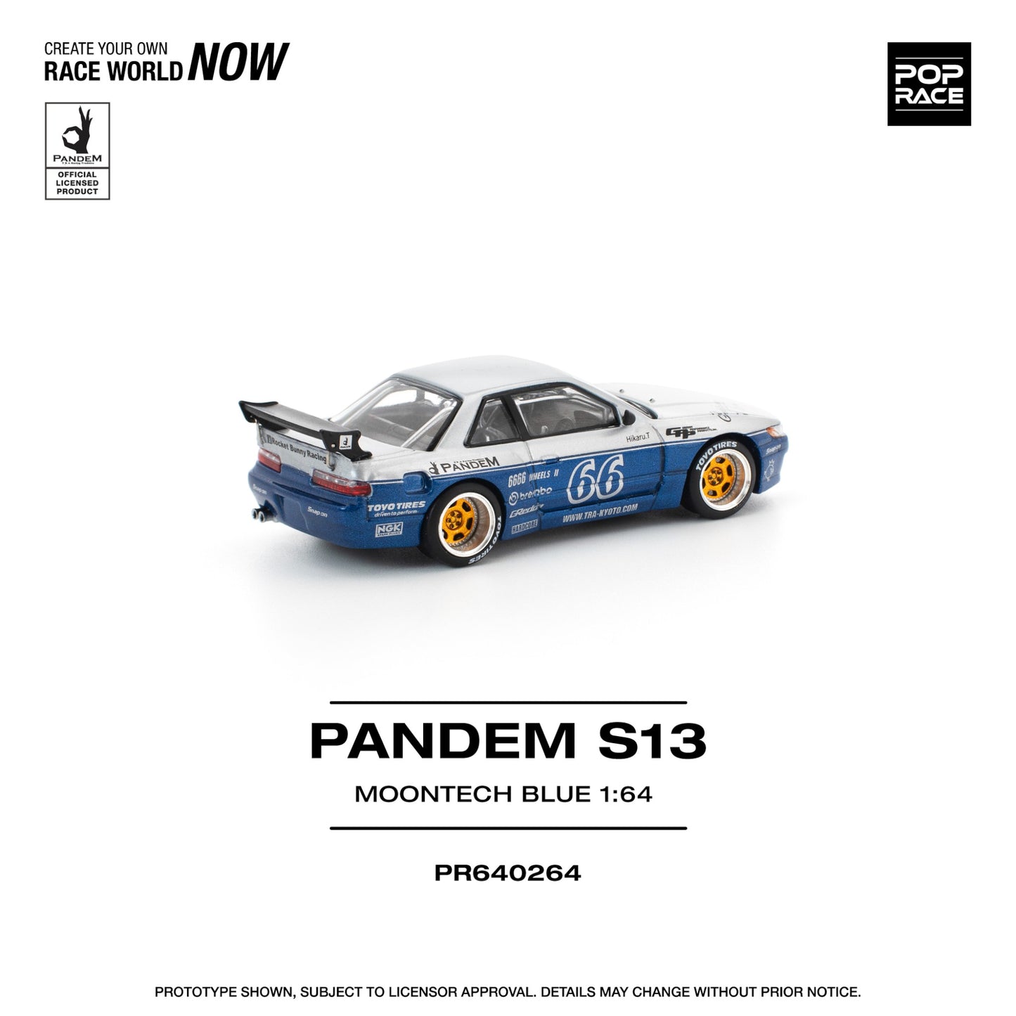 Pop Race - Pre-Order - Pandem Silvia S13, moontech blue - PR640264