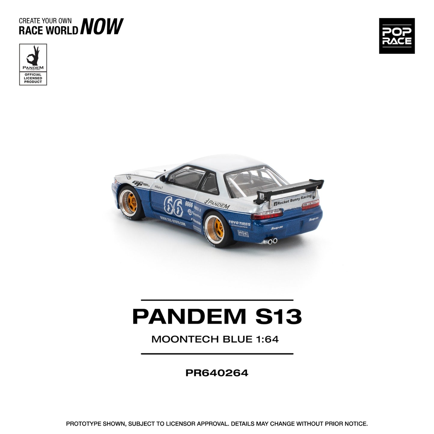 Pop Race - Pre-Order - Pandem Silvia S13, moontech blue - PR640264