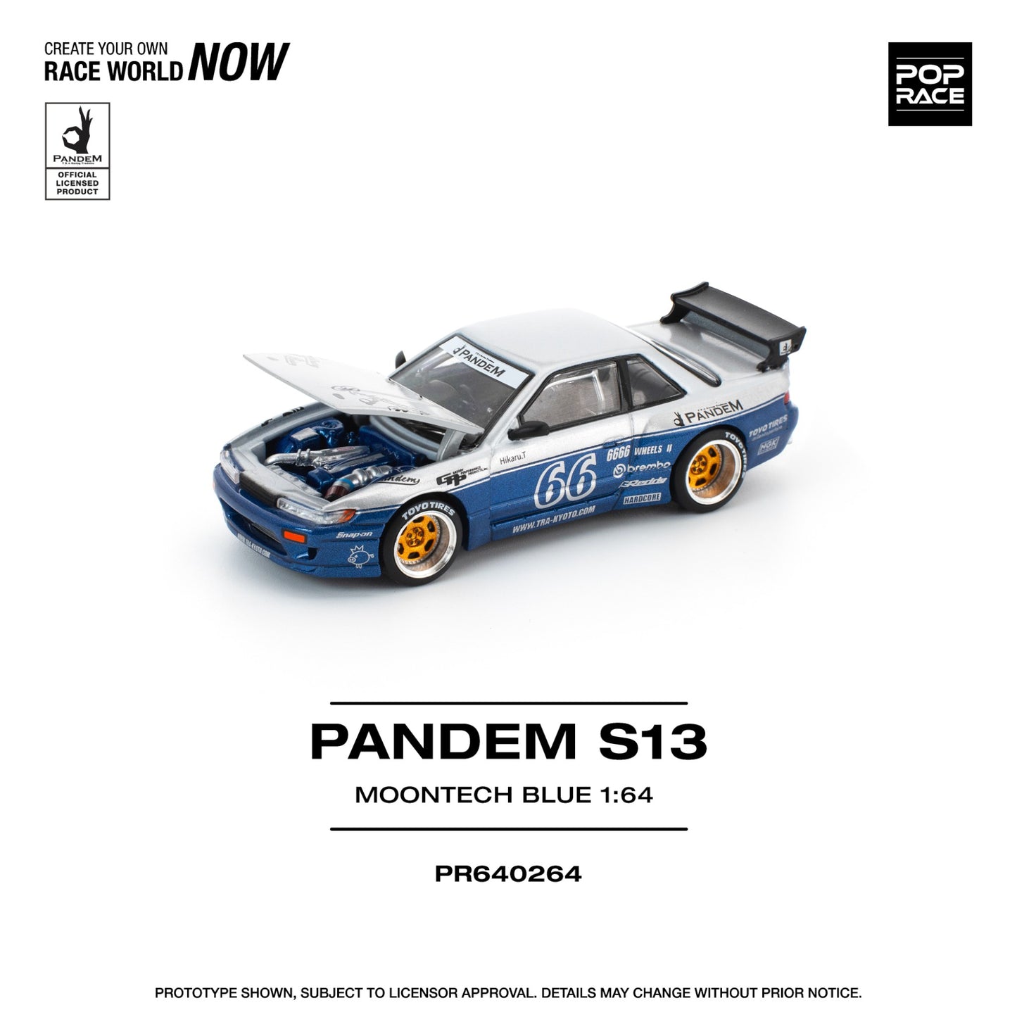 Pop Race - Pre-Order - Pandem Silvia S13, moontech blue - PR640264