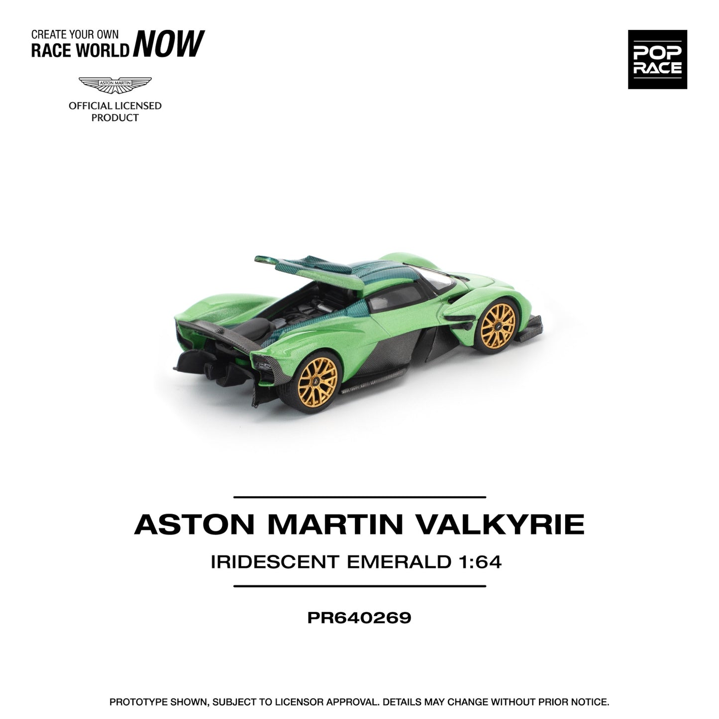Pop Race - Pre-Order - Aston Martin Valkyrie, Iridescent emerald - PR640269
