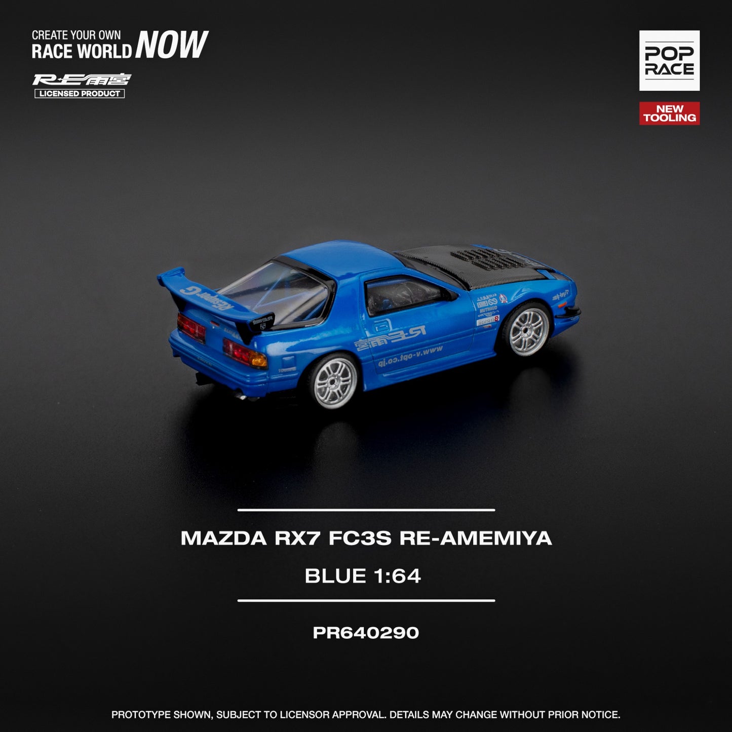 Pop Race - Pre-Order - Mazda RX7 FC35 - Re-Amemiya - Blue - PR640290