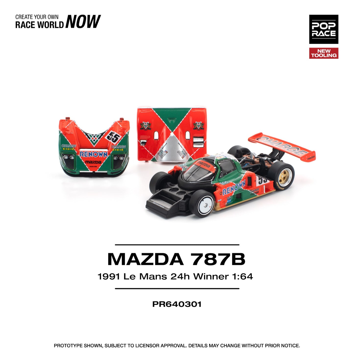 Pop Race - Pre-Order - Mazda 787B, 1991 Le Mans 24h Winner - PR640301