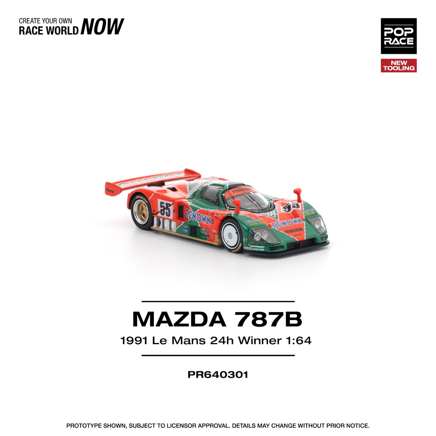 Pop Race - Pre-Order - Mazda 787B, 1991 Le Mans 24h Winner - PR640301