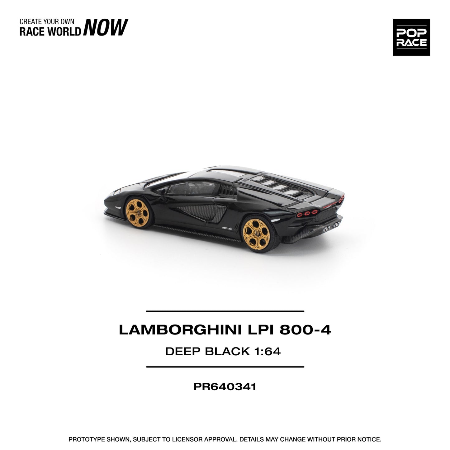 Pop Race - Pre-Order - Lamborghini Countach LPI 800-4, deep black - PR640341