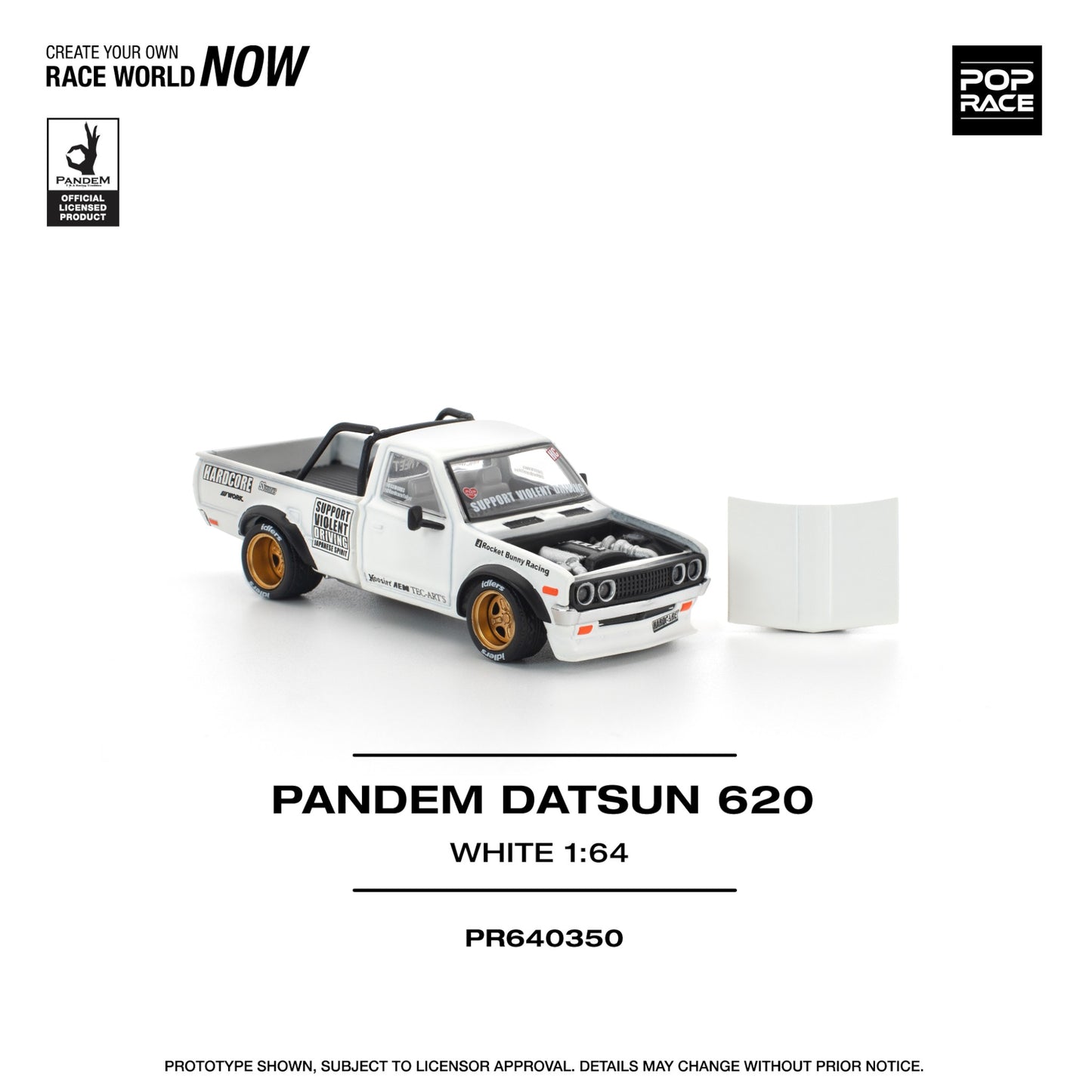 Pop Race - Pre-Order - Pandem Datsun 620, white - PR640350