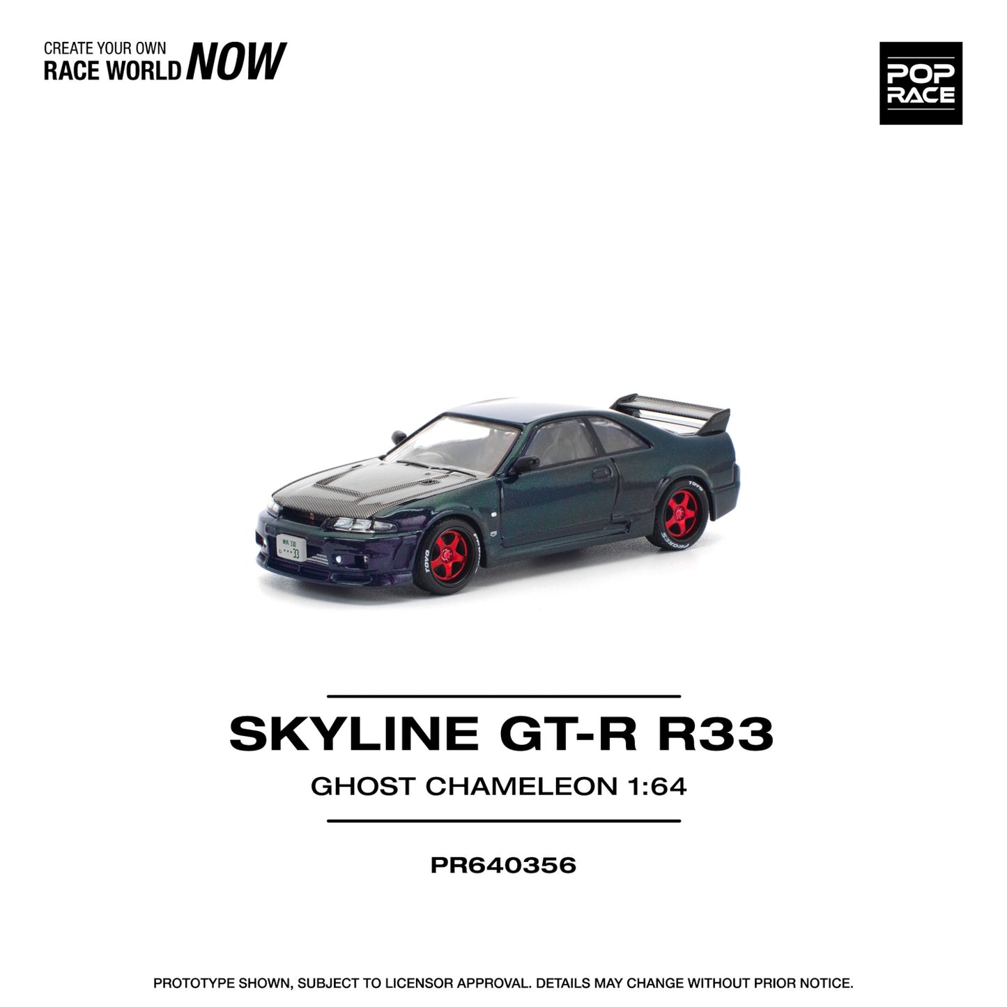 Pop Race - Pre-Order - Skyline GT-R R33 Ghost Chameleon - PR640356