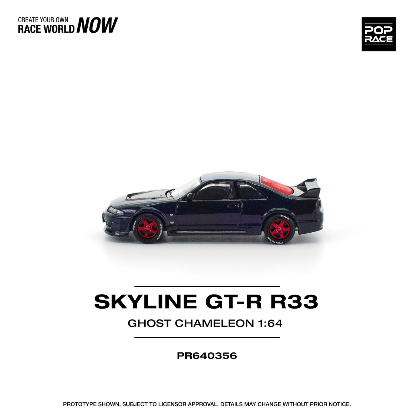 Pop Race - Pre-Order - Skyline GT-R R33 Ghost Chameleon - PR640356