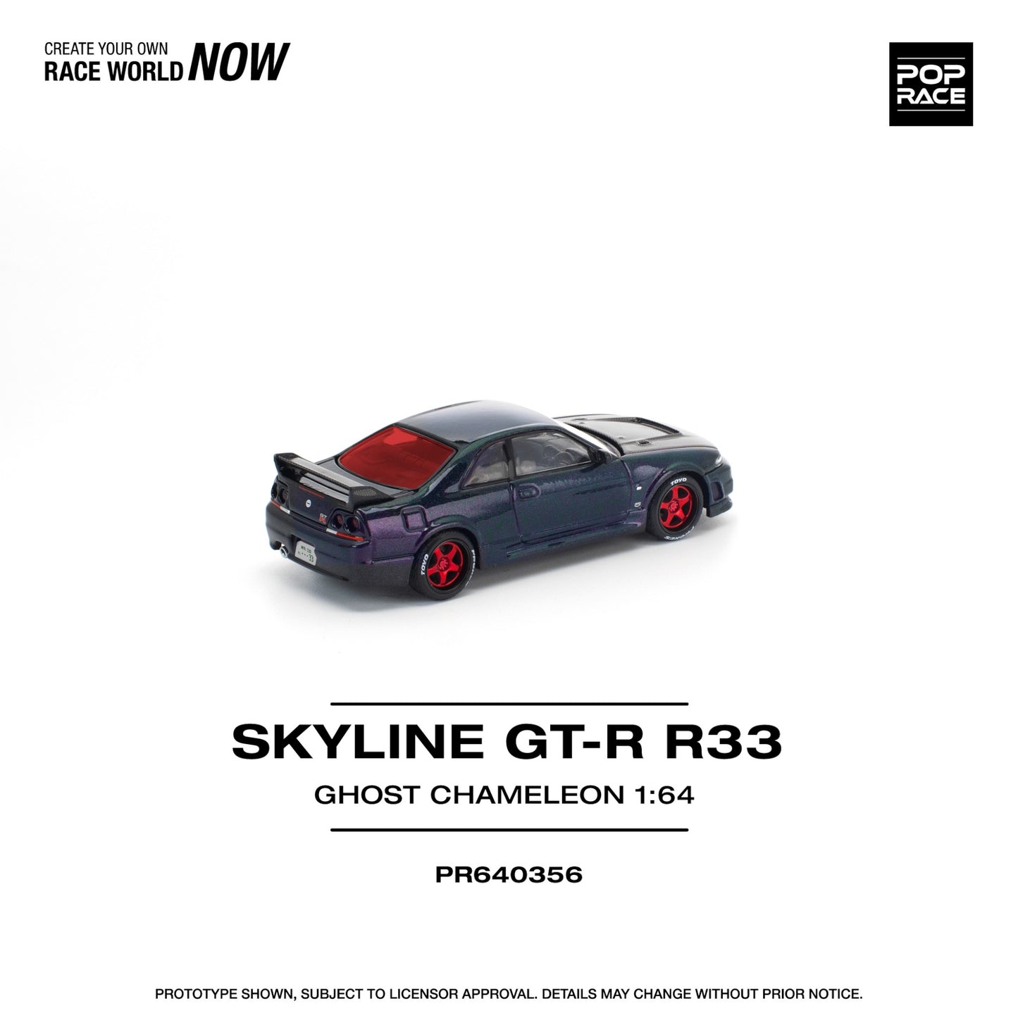 Pop Race - Pre-Order - Skyline GT-R R33 Ghost Chameleon - PR640356