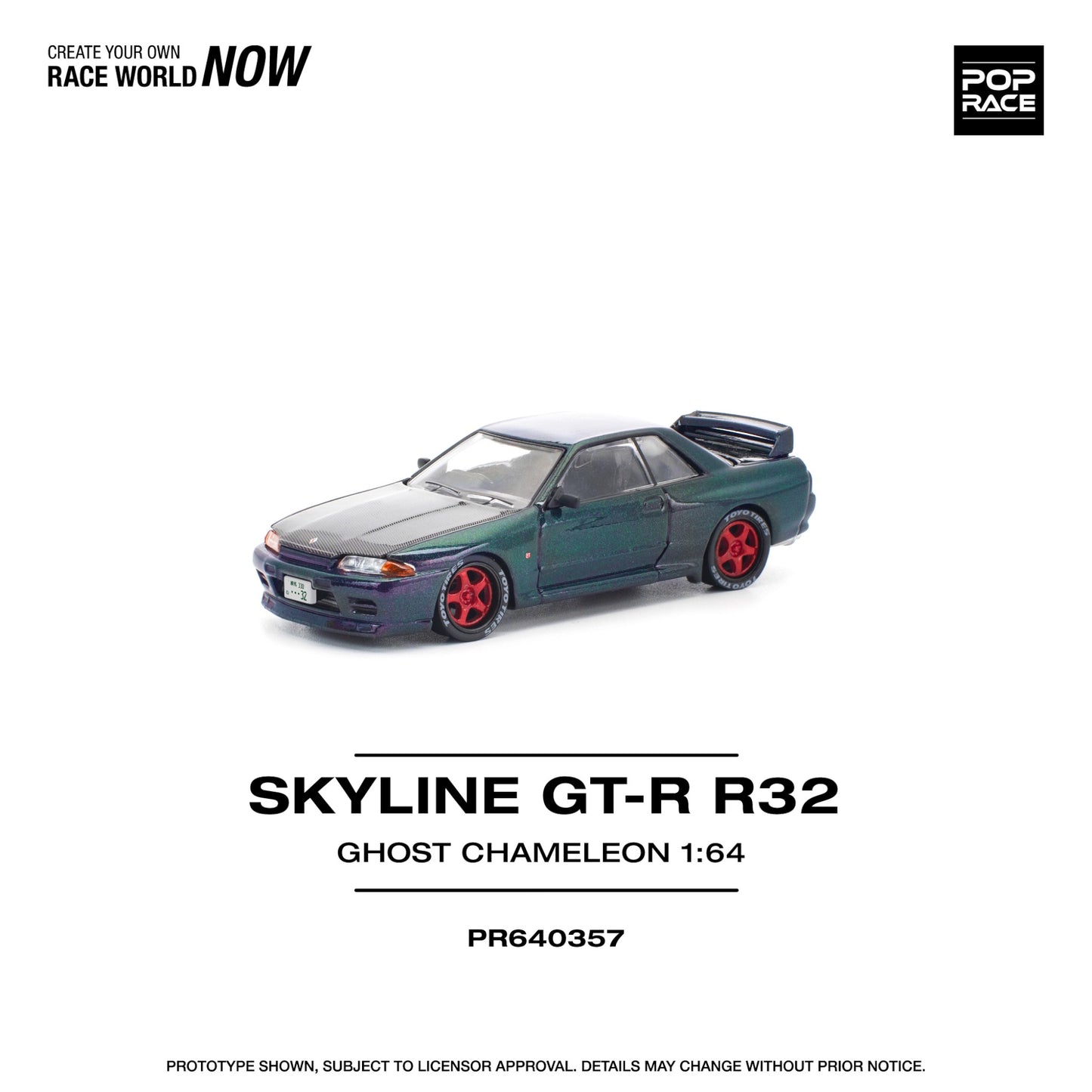 Pop Race - Pre-Order - Skyline GT-R R32 Ghost Chameleon - PR640357