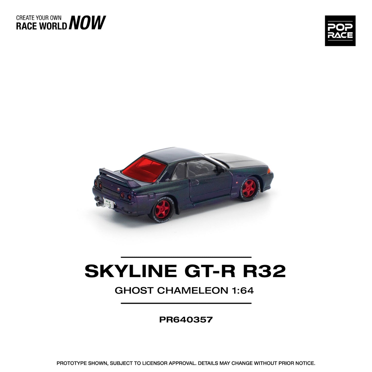 Pop Race - Pre-Order - Skyline GT-R R32 Ghost Chameleon - PR640357