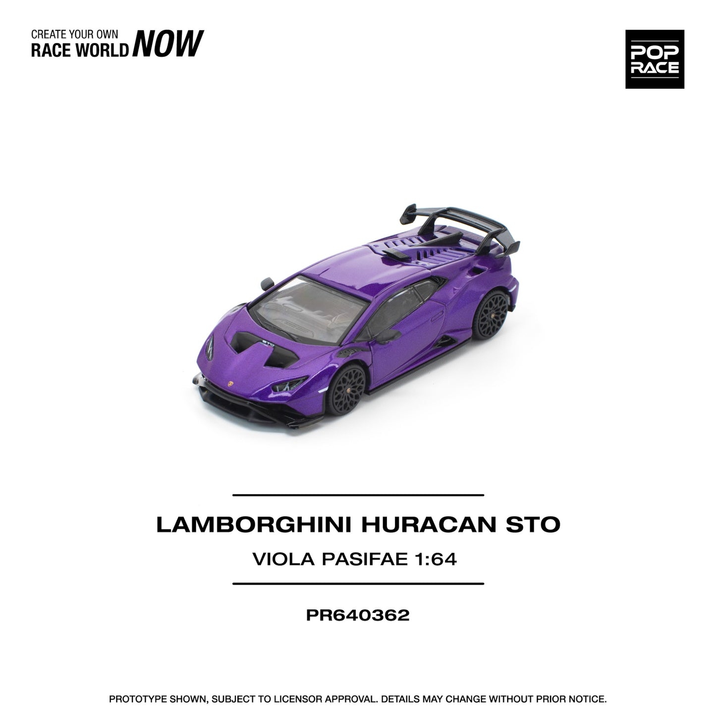 Pop Race - Pre-Order - Lamborghini Huracan STO, viola pasifae - PR640362